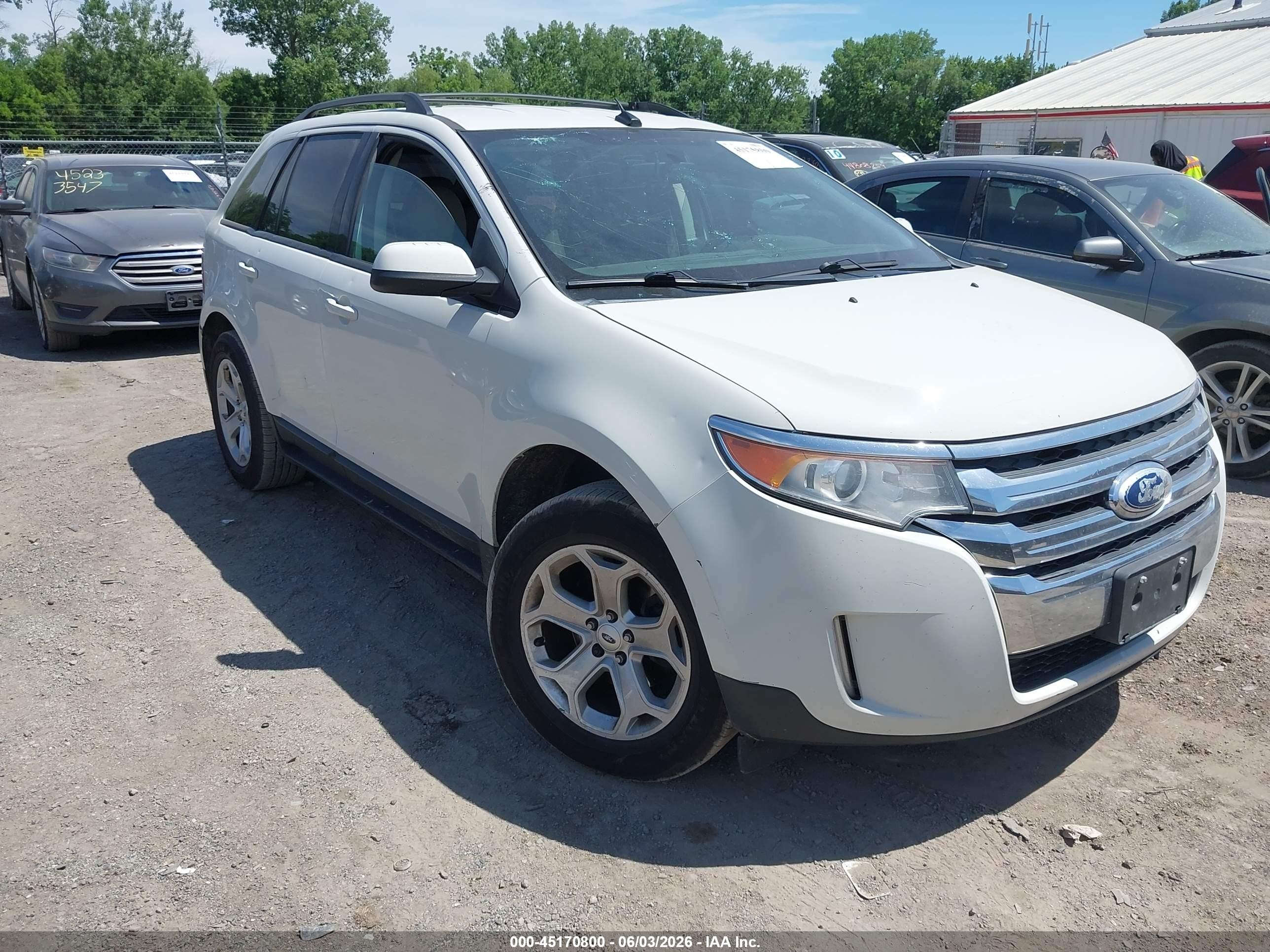 2013 Ford Edge Sel White vin: 2FMDK3J9XDBA95127