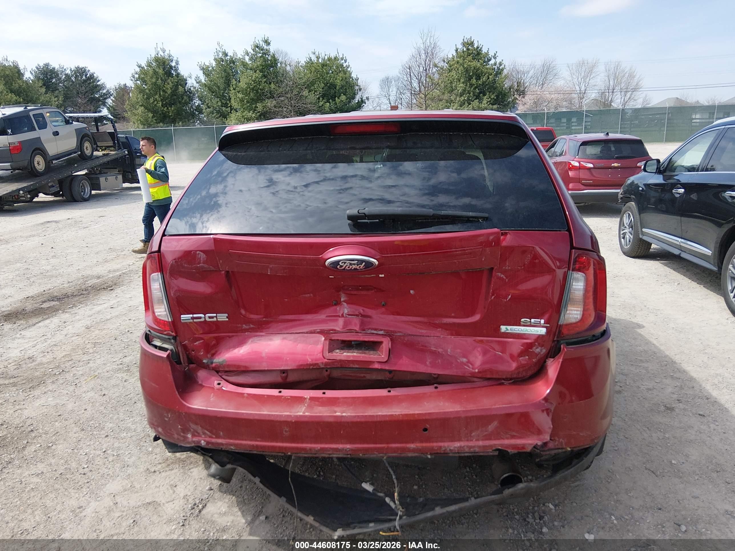 2014 Ford Edge Sel Red vin: 2FMDK3J9XEBB62584