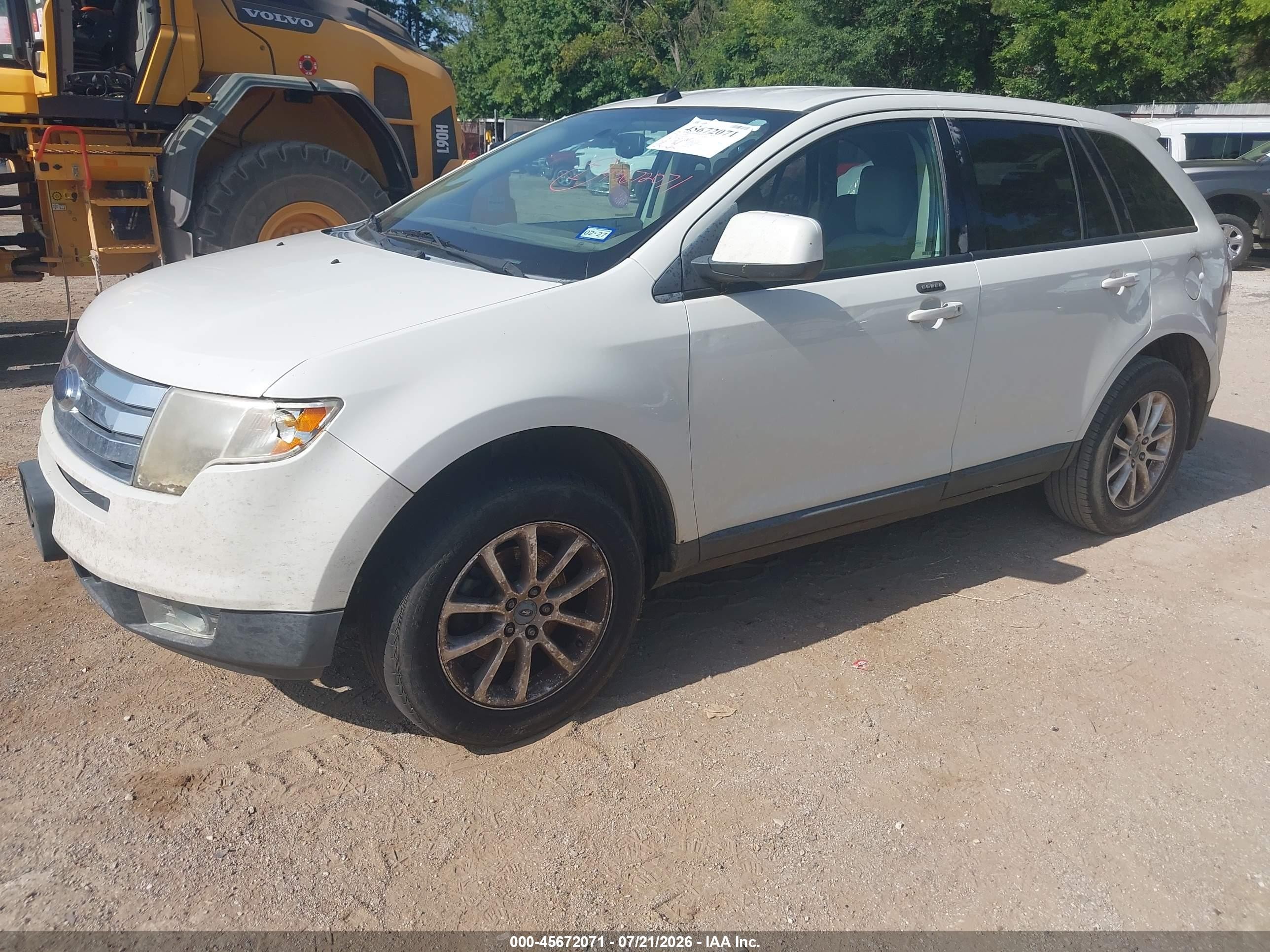 2010 Ford Edge Sel White vin: 2FMDK3JC0ABA36448