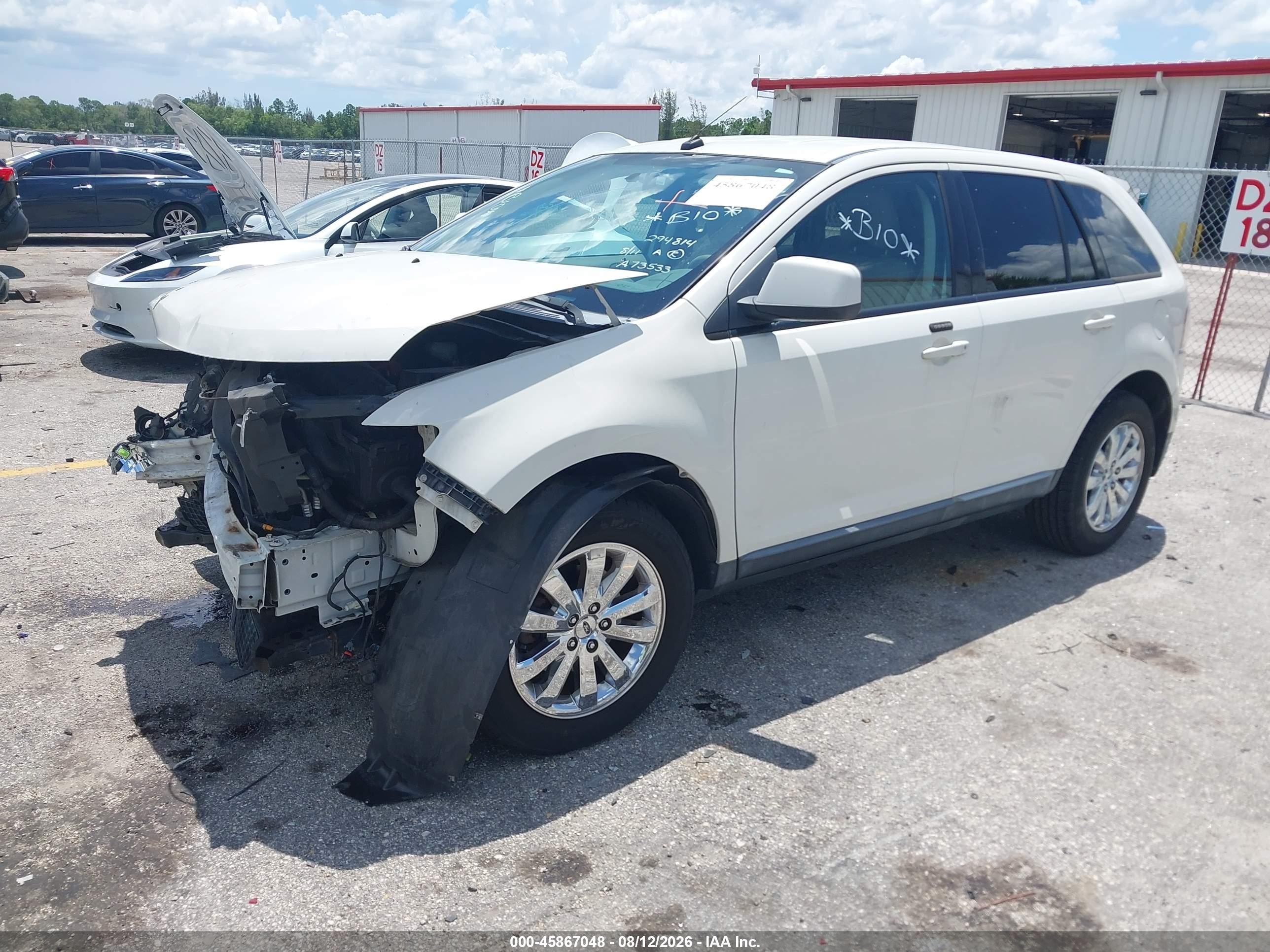 2010 Ford Edge Sel White vin: 2FMDK3JC0ABA73533