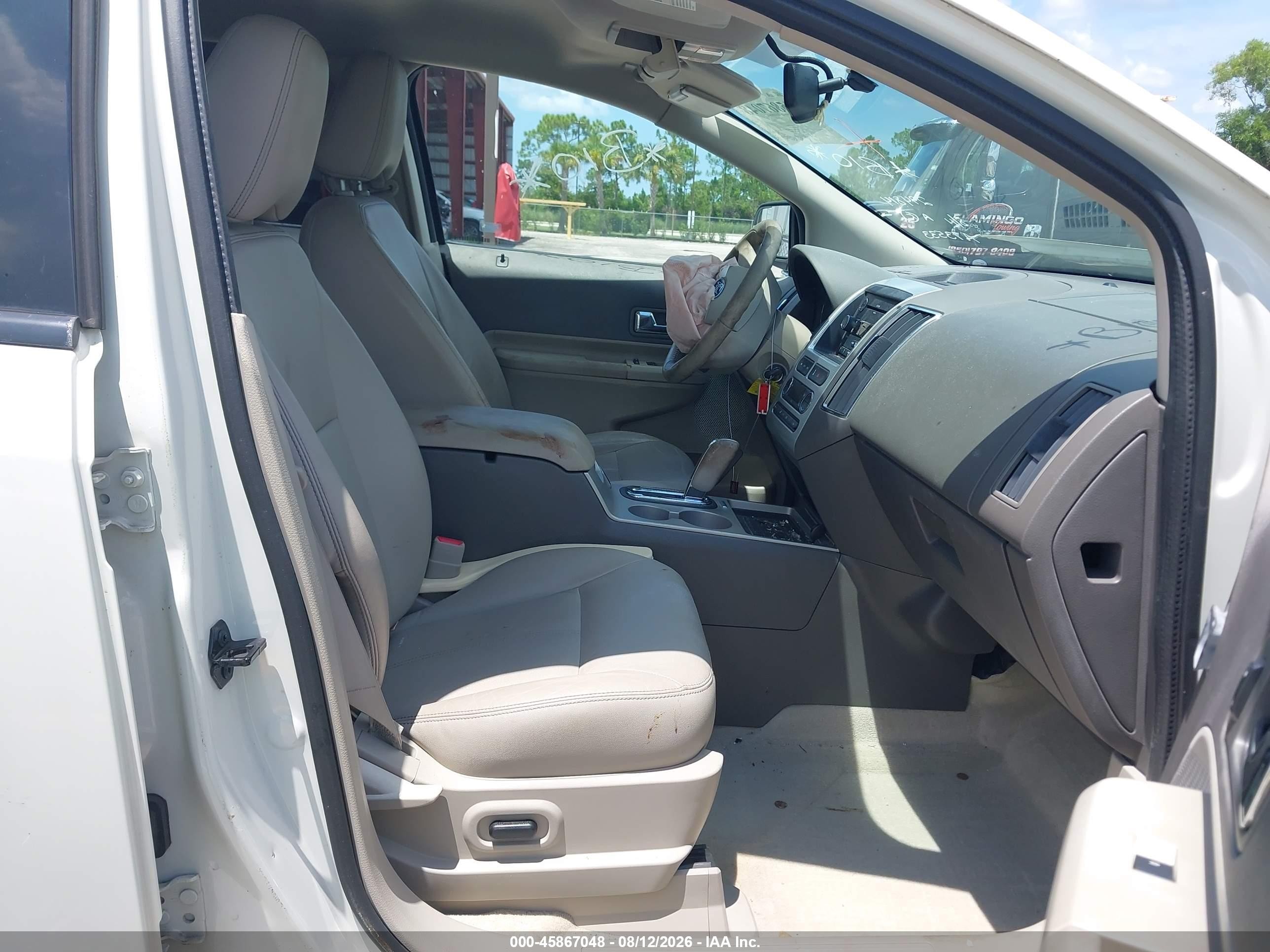 2010 Ford Edge Sel White vin: 2FMDK3JC0ABA73533