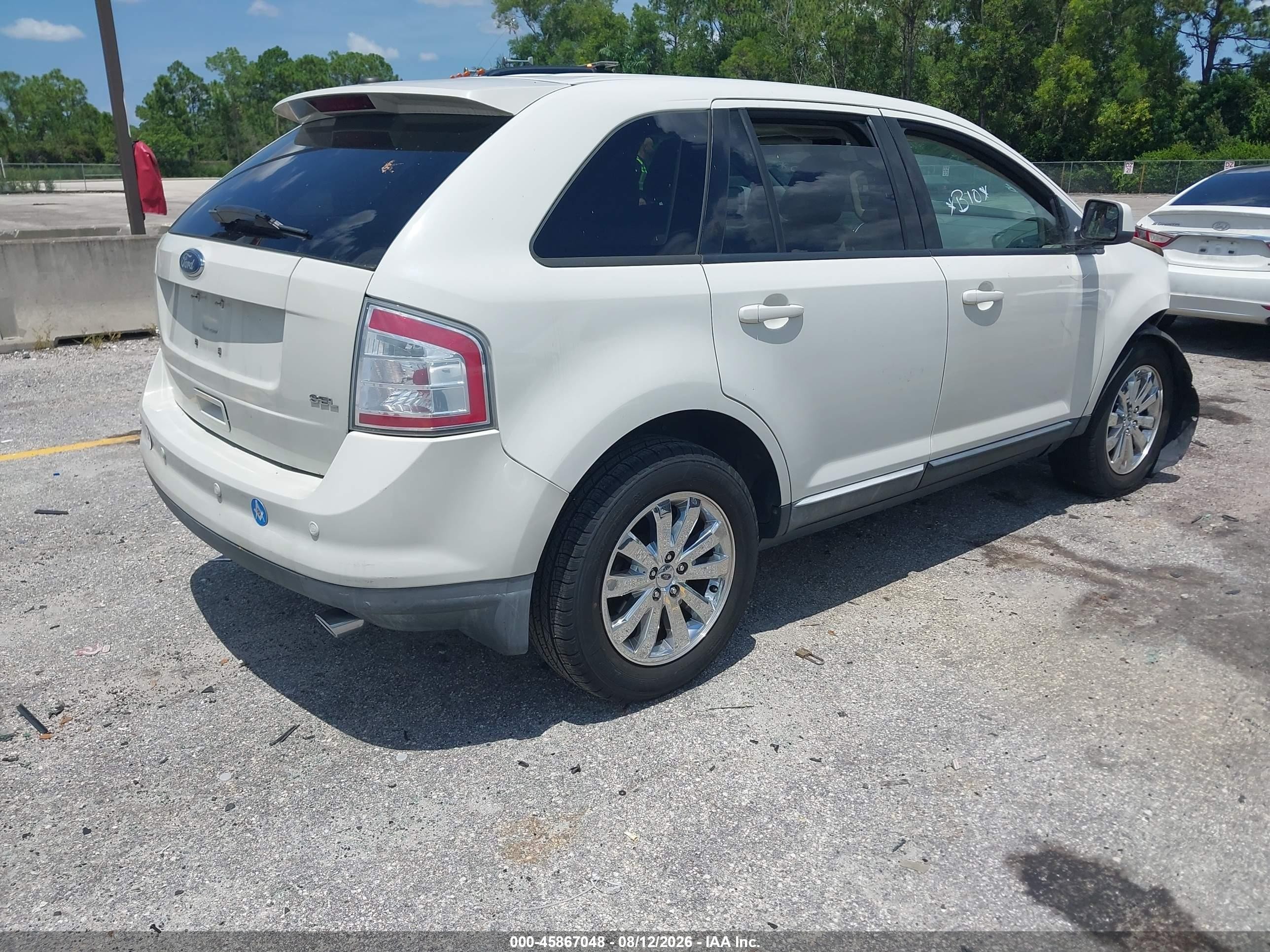 2010 Ford Edge Sel White vin: 2FMDK3JC0ABA73533