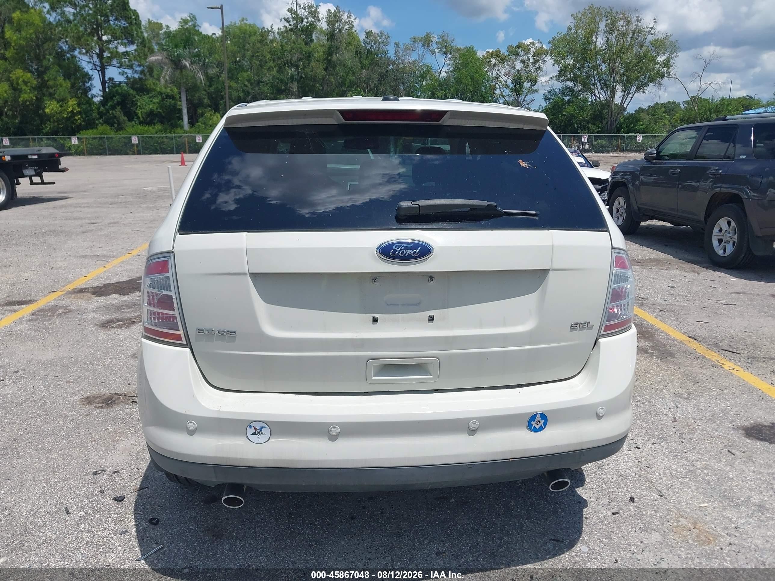 2010 Ford Edge Sel White vin: 2FMDK3JC0ABA73533