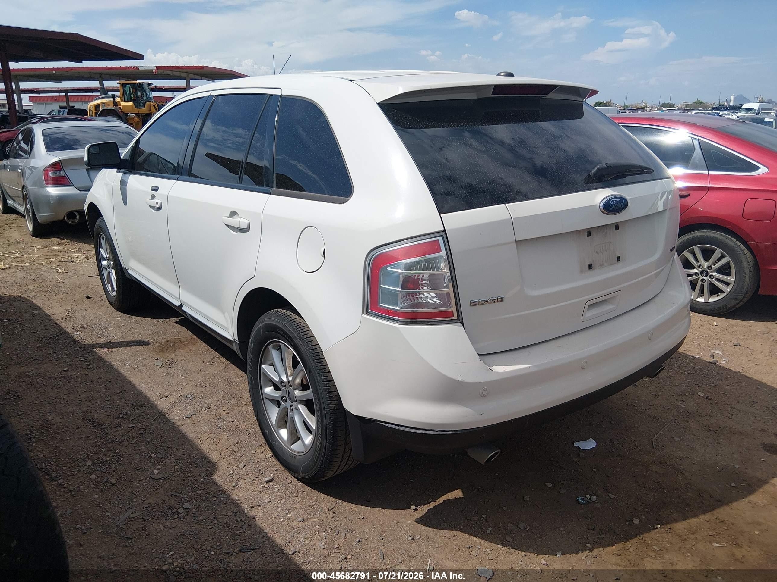 2010 Ford Edge Sel White vin: 2FMDK3JC0ABA94334