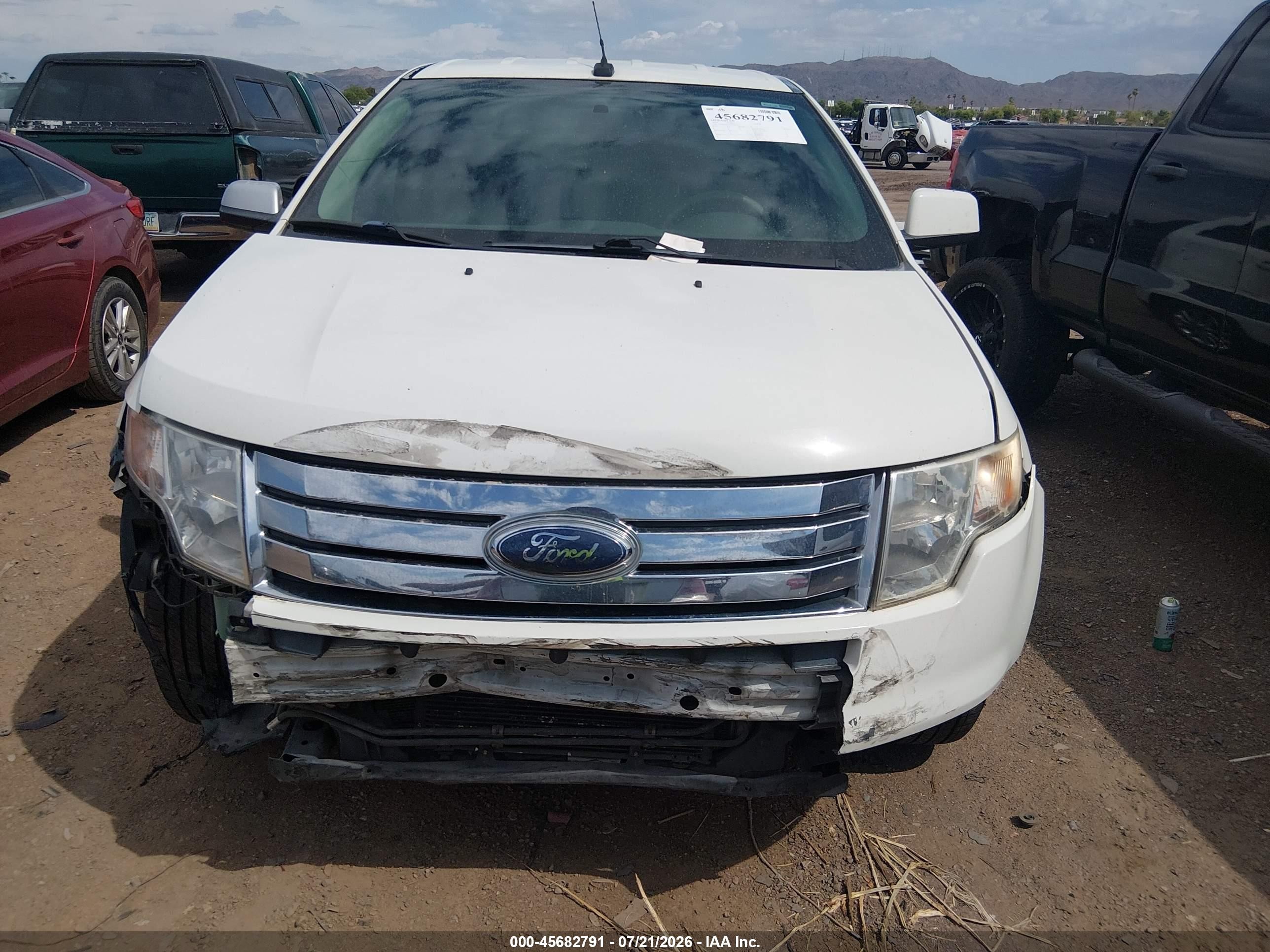 2010 Ford Edge Sel White vin: 2FMDK3JC0ABA94334