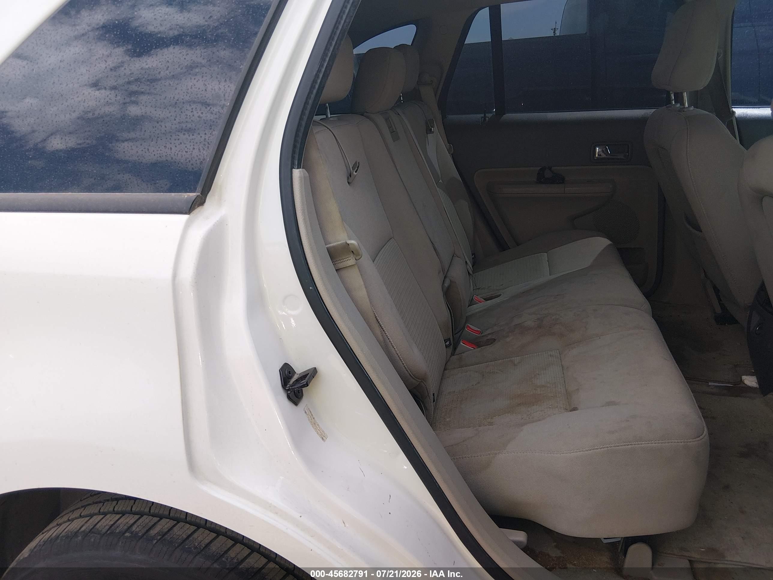 2010 Ford Edge Sel White vin: 2FMDK3JC0ABA94334