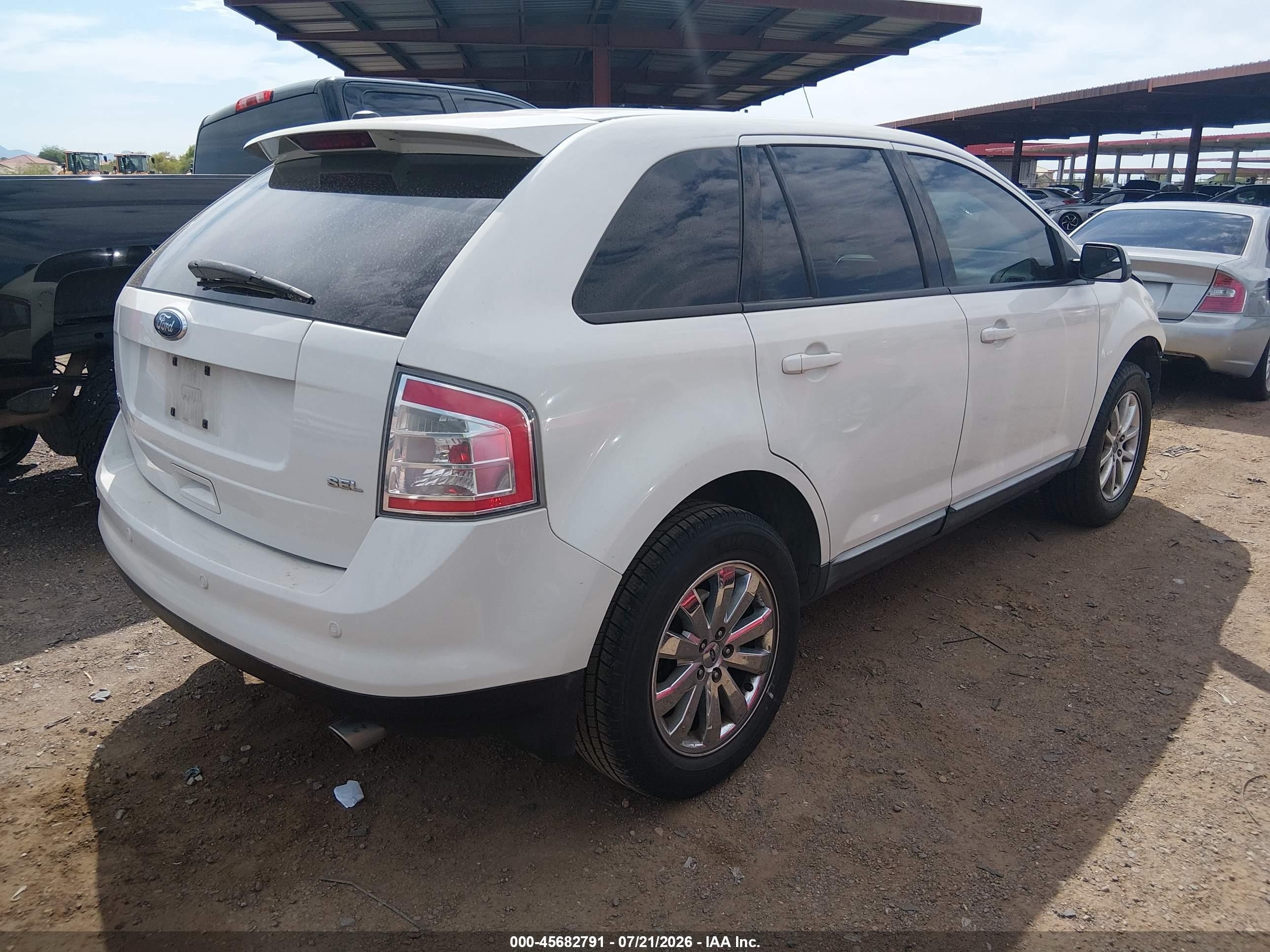 2010 Ford Edge Sel White vin: 2FMDK3JC0ABA94334