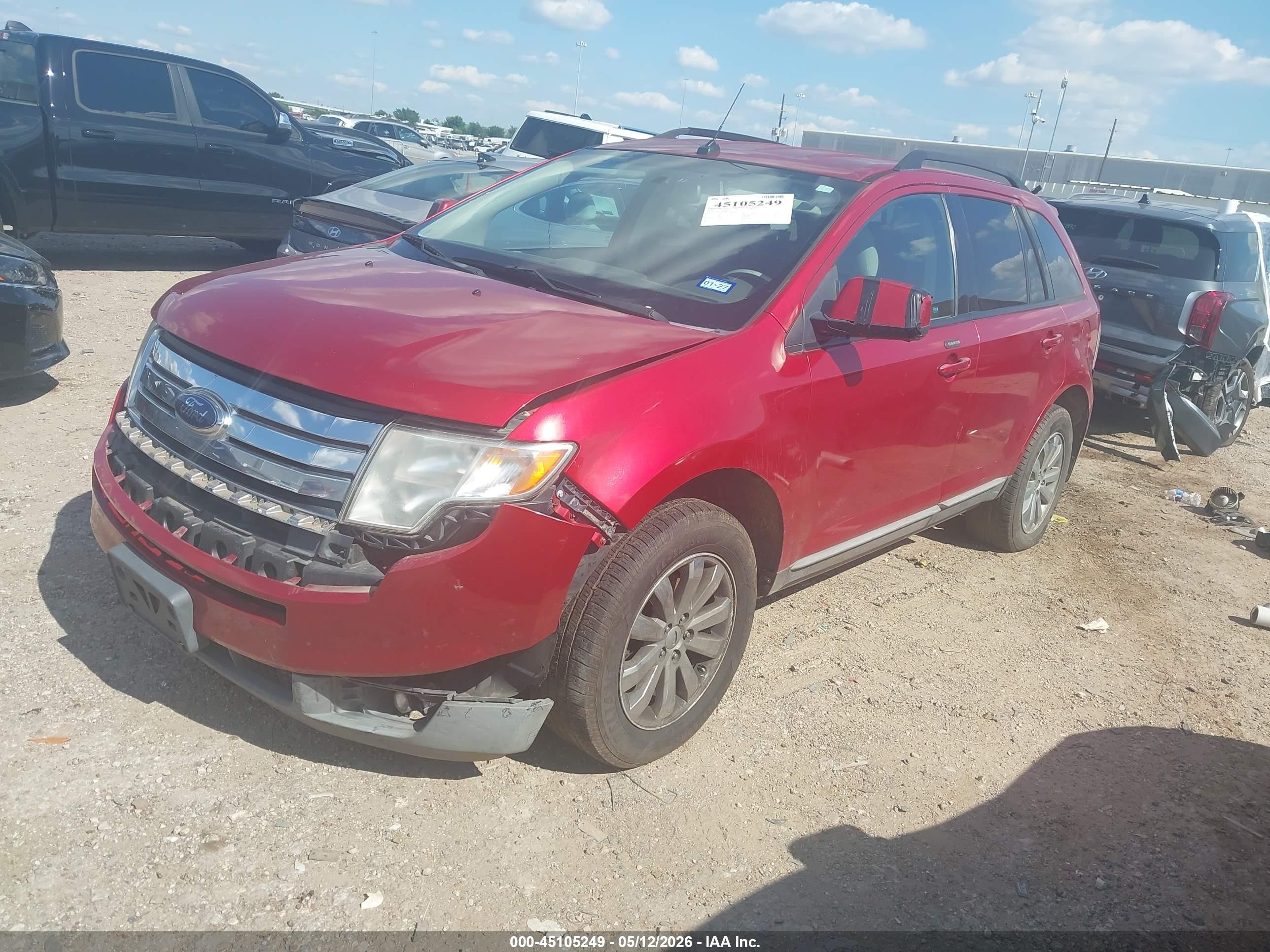 2010 Ford Edge Sel Red vin: 2FMDK3JC0ABB15991