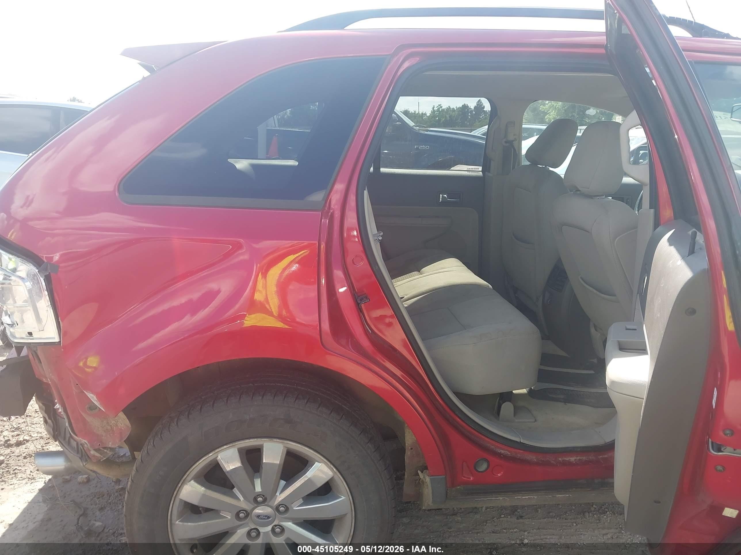 2010 Ford Edge Sel Red vin: 2FMDK3JC0ABB15991
