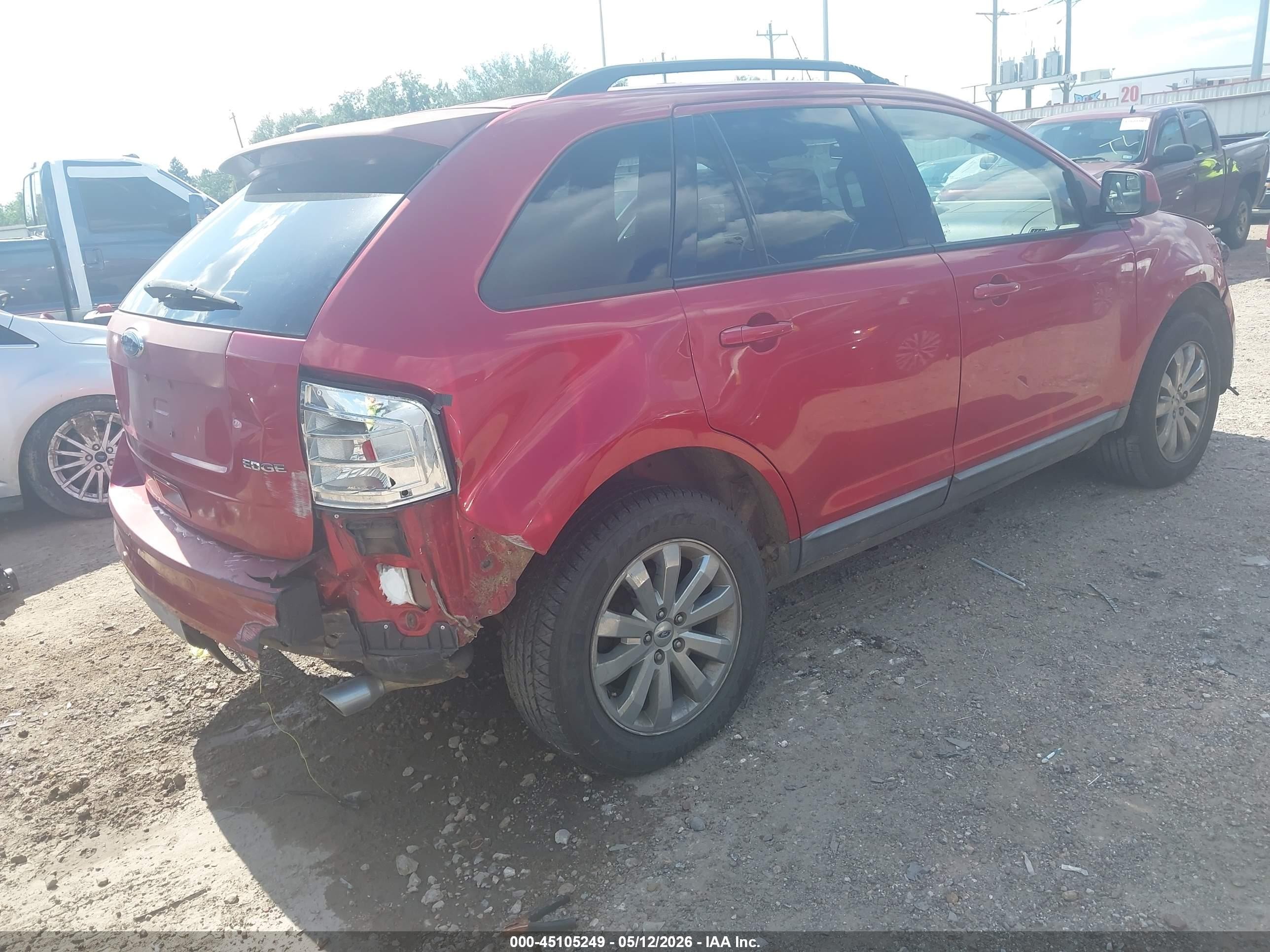 2010 Ford Edge Sel Red vin: 2FMDK3JC0ABB15991
