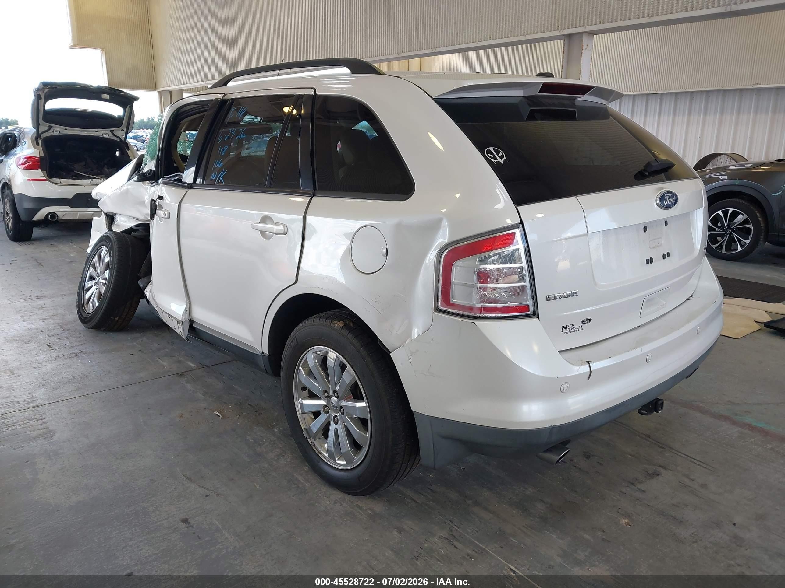 2010 Ford Edge Sel Белый vin: 2FMDK3JC0ABB72384