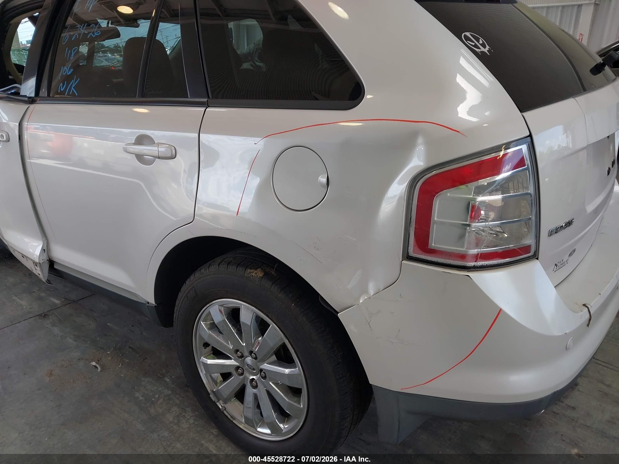2010 Ford Edge Sel Белый vin: 2FMDK3JC0ABB72384