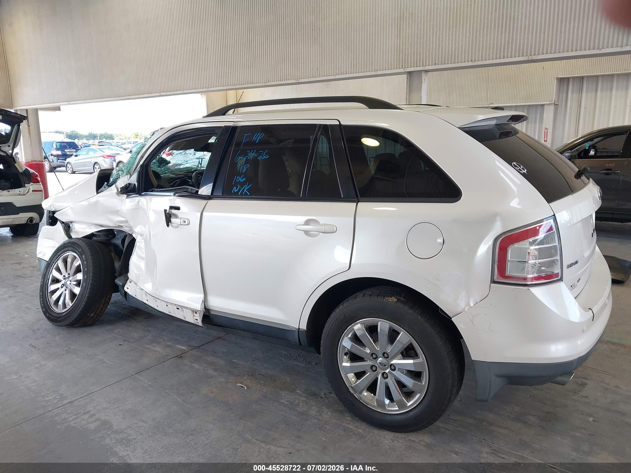 2010 Ford Edge Sel Белый vin: 2FMDK3JC0ABB72384