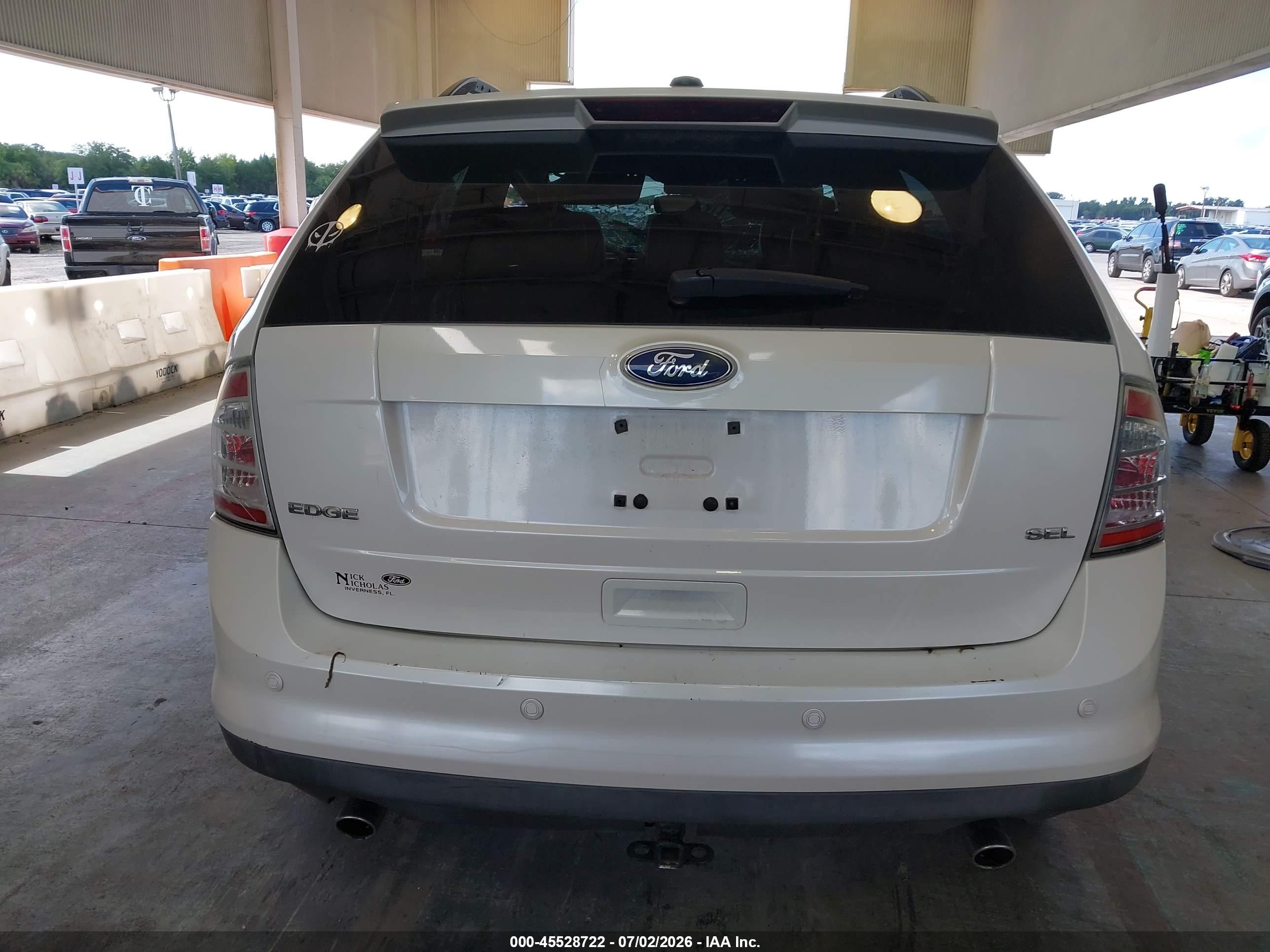 2010 Ford Edge Sel Белый vin: 2FMDK3JC0ABB72384
