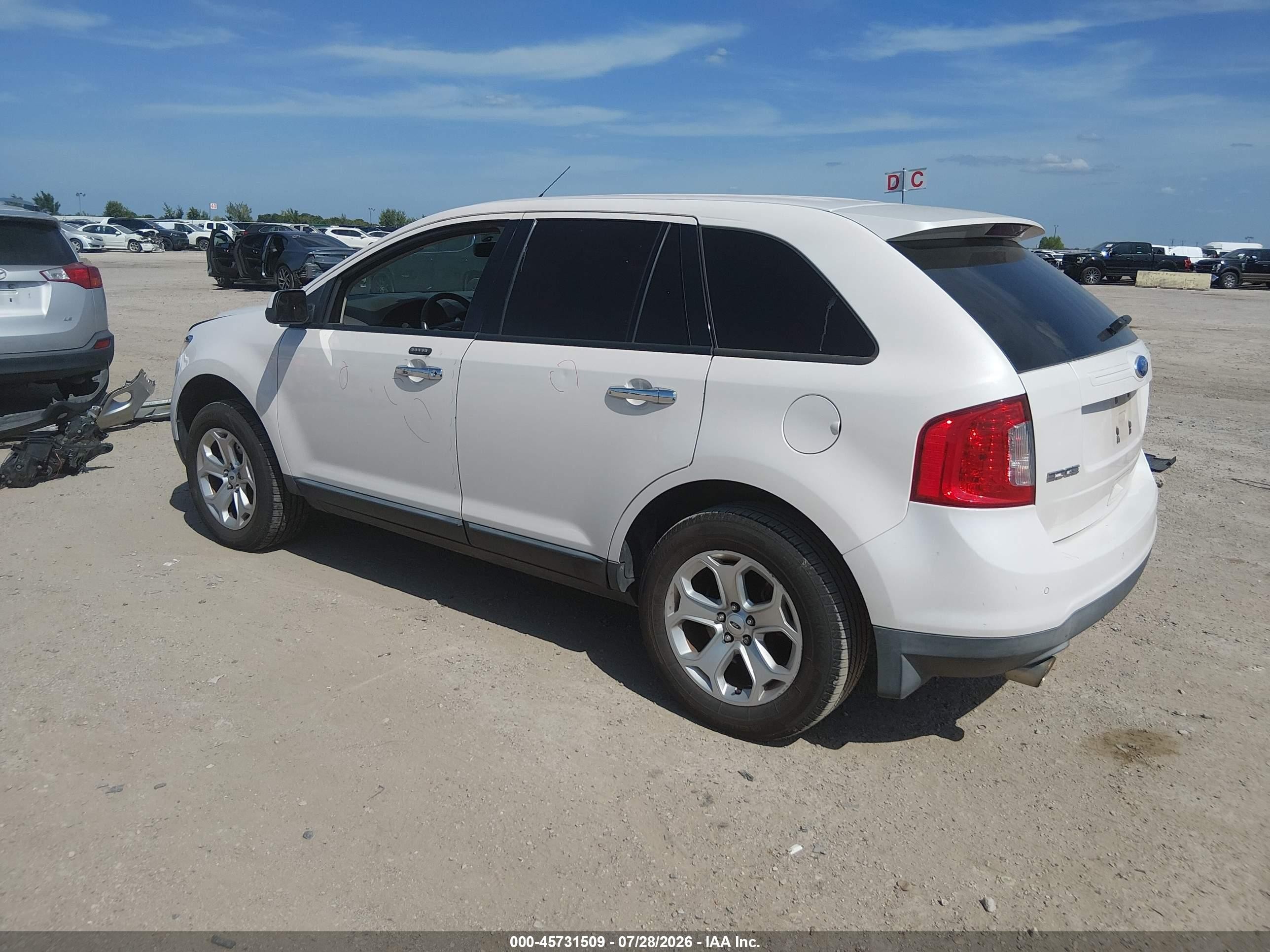 2011 Ford Edge Sel White vin: 2FMDK3JC0BBB28323