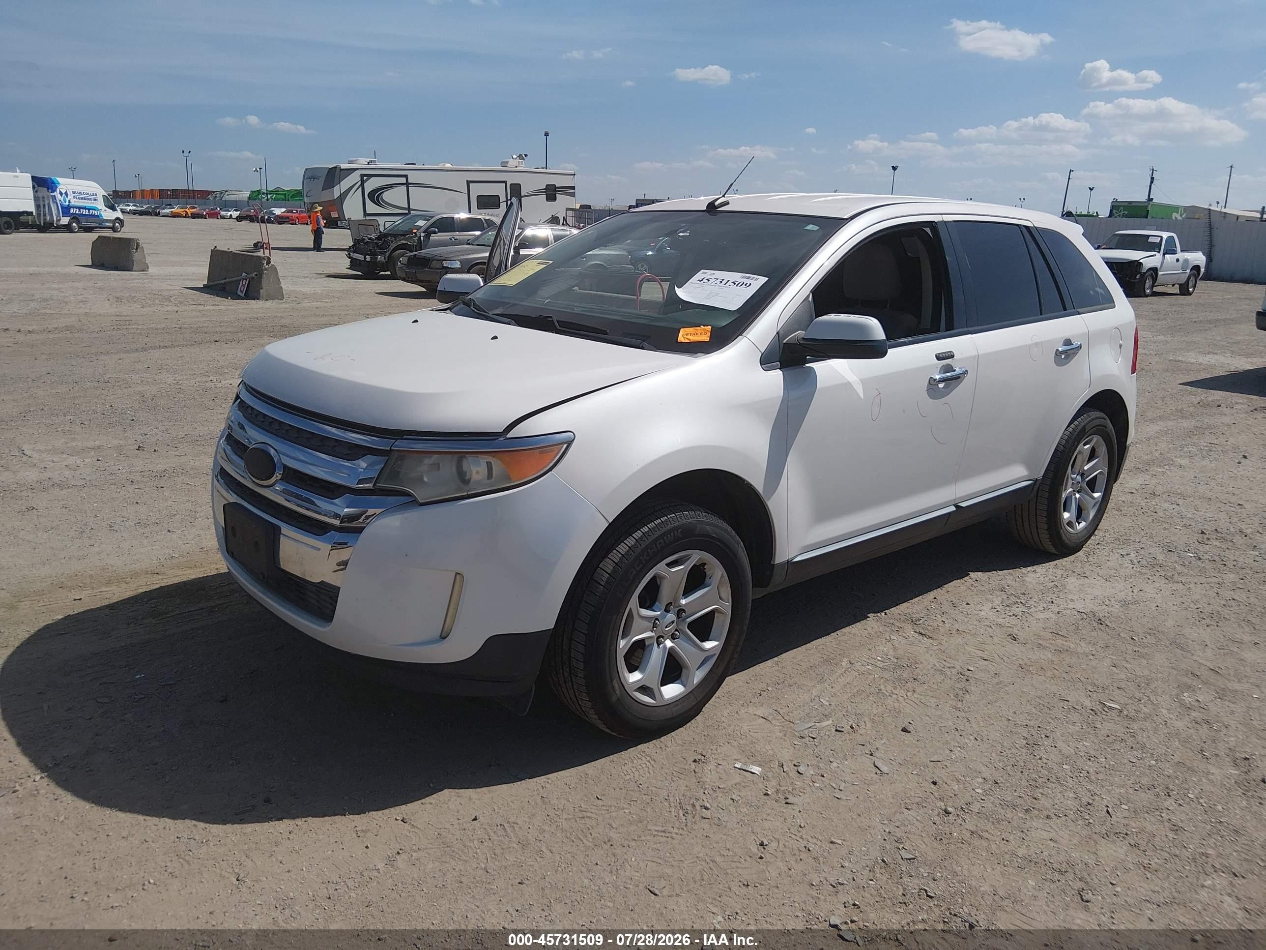 2011 Ford Edge Sel White vin: 2FMDK3JC0BBB28323