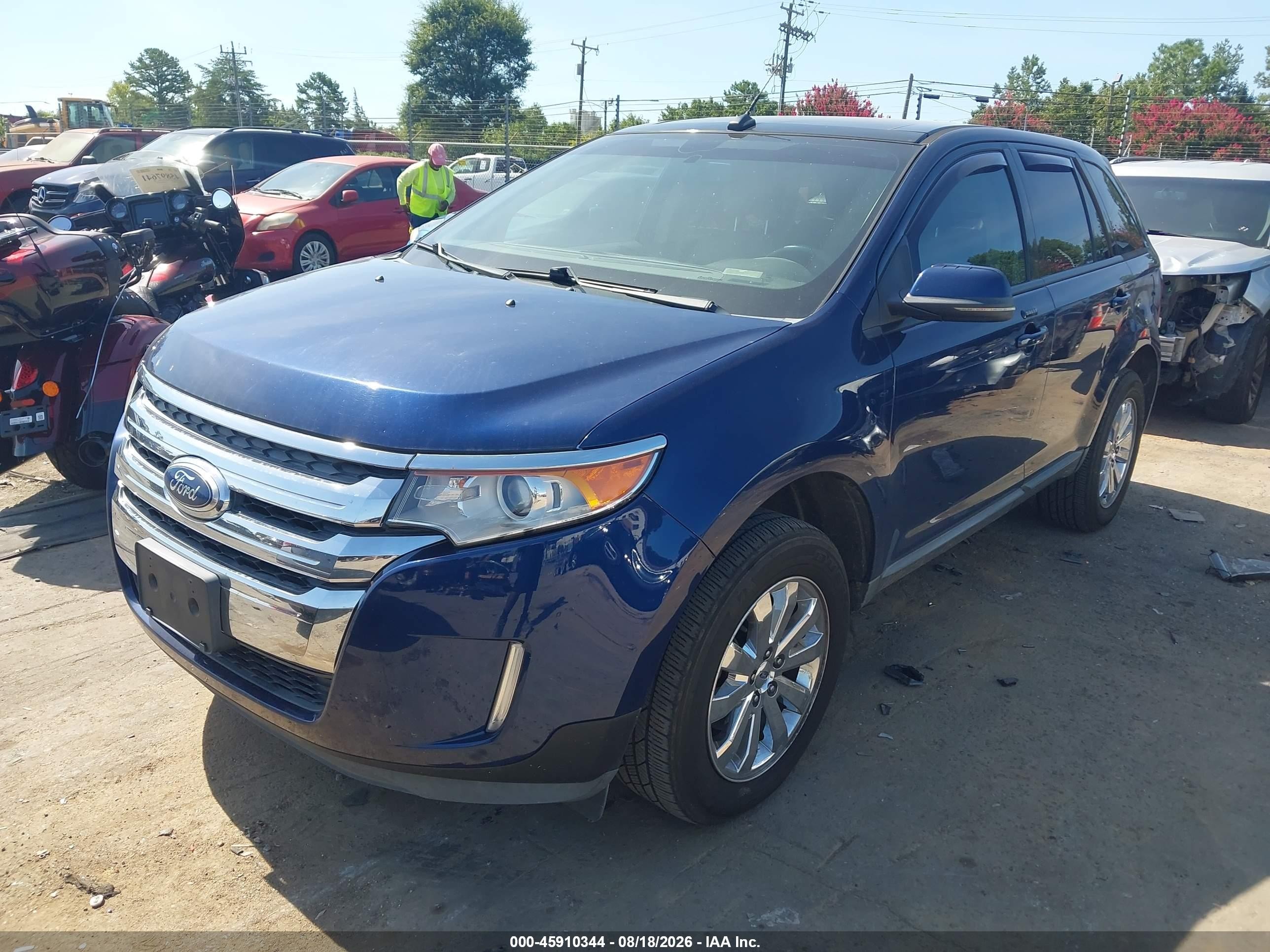 2012 Ford Edge Sel Blue vin: 2FMDK3JC0CBA29356