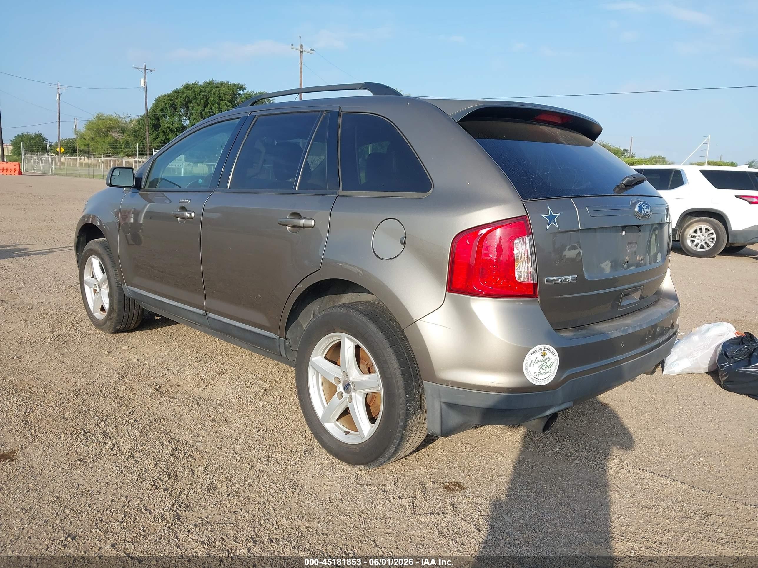 2012 Ford Edge Sel Brown vin: 2FMDK3JC0CBA40910
