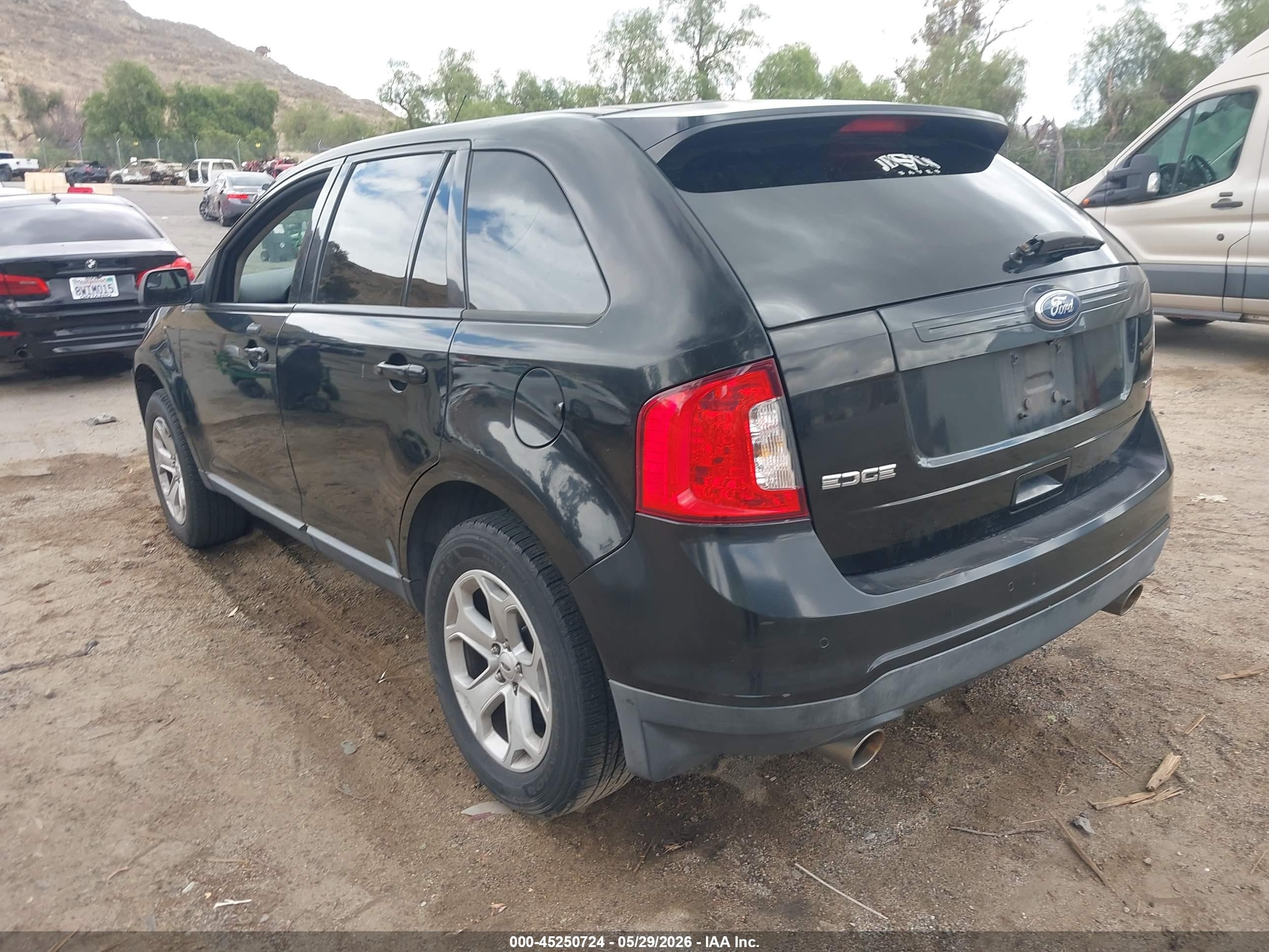 2012 Ford Edge Sel Black vin: 2FMDK3JC0CBA50515