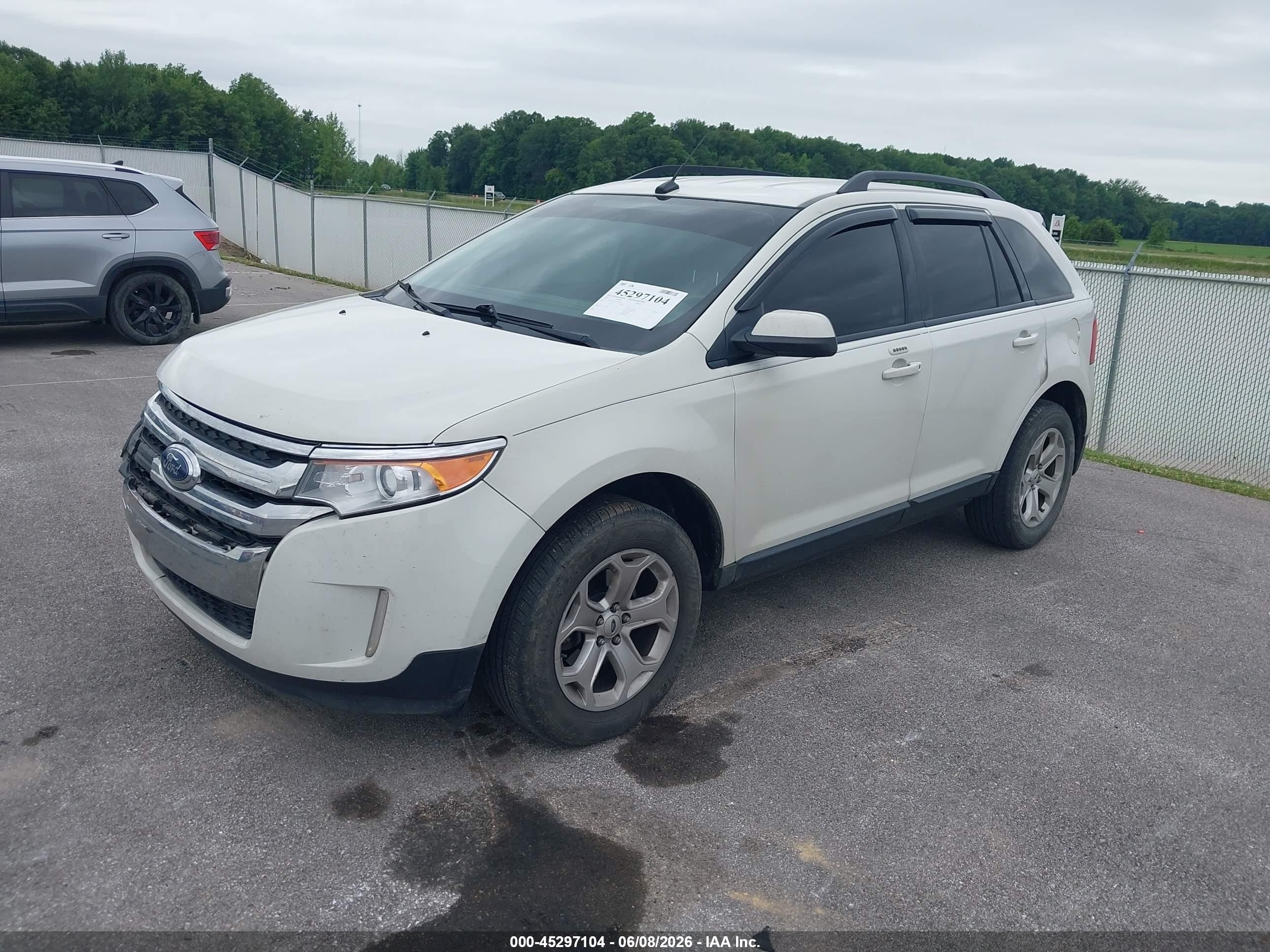 2013 Ford Edge Sel White vin: 2FMDK3JC0DBA85458