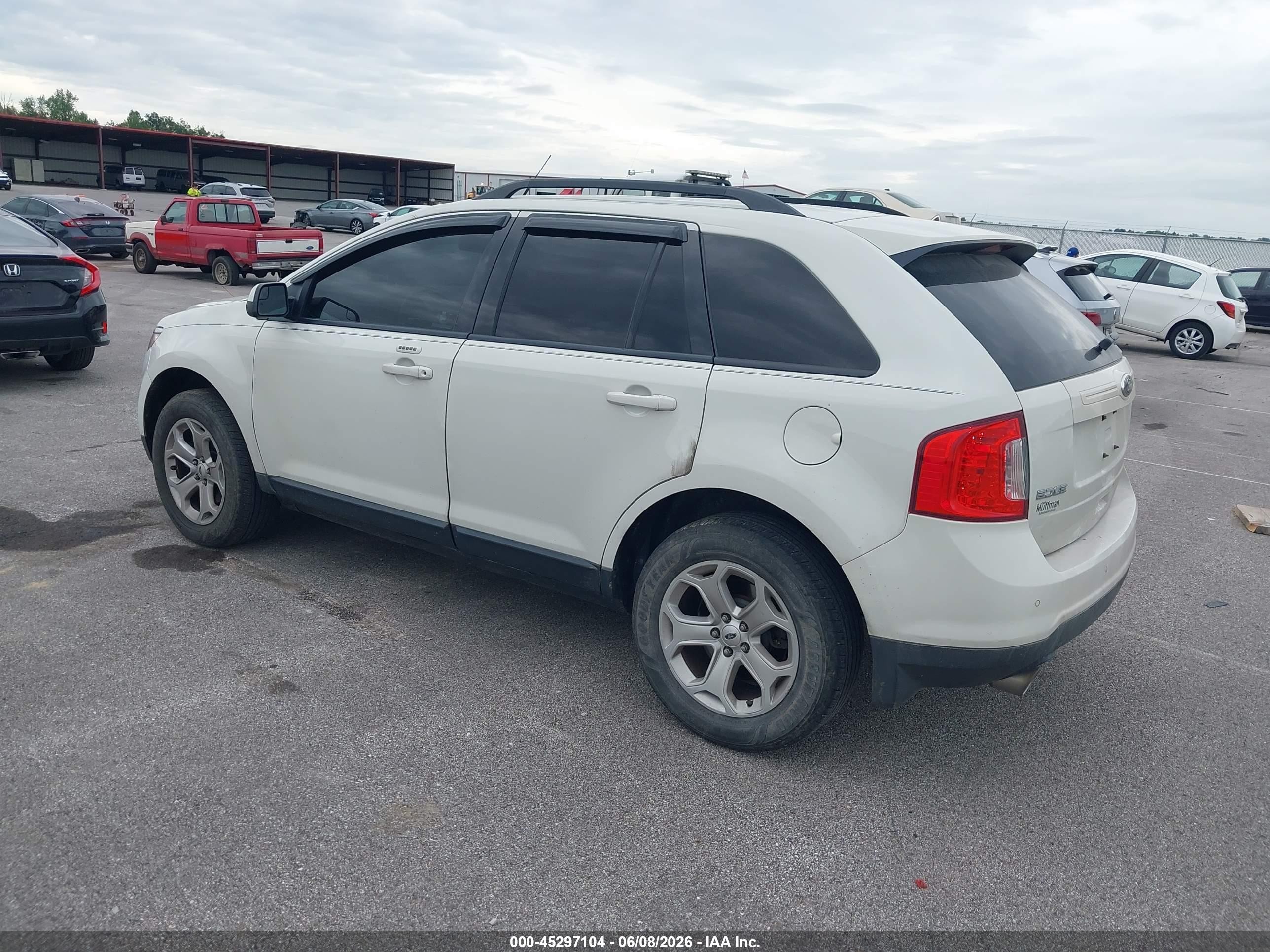2013 Ford Edge Sel White vin: 2FMDK3JC0DBA85458
