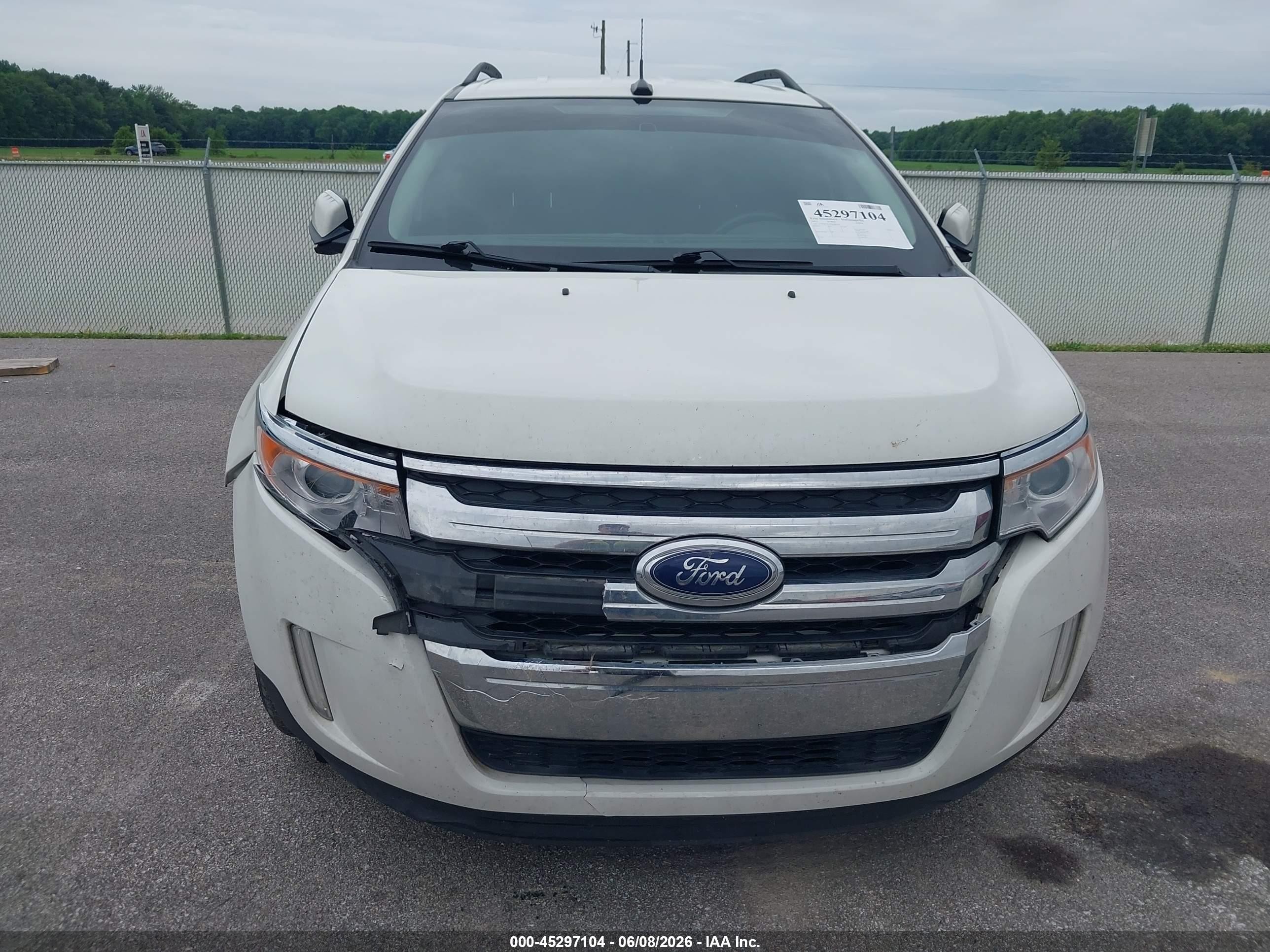 2013 Ford Edge Sel White vin: 2FMDK3JC0DBA85458