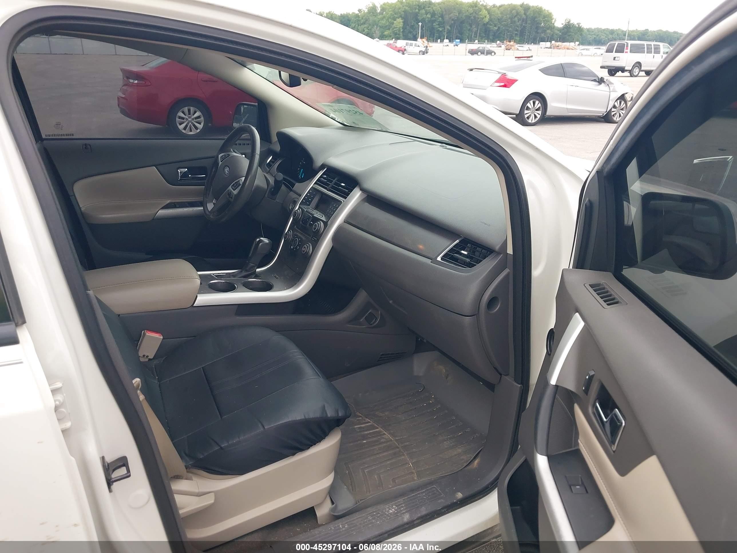 2013 Ford Edge Sel White vin: 2FMDK3JC0DBA85458
