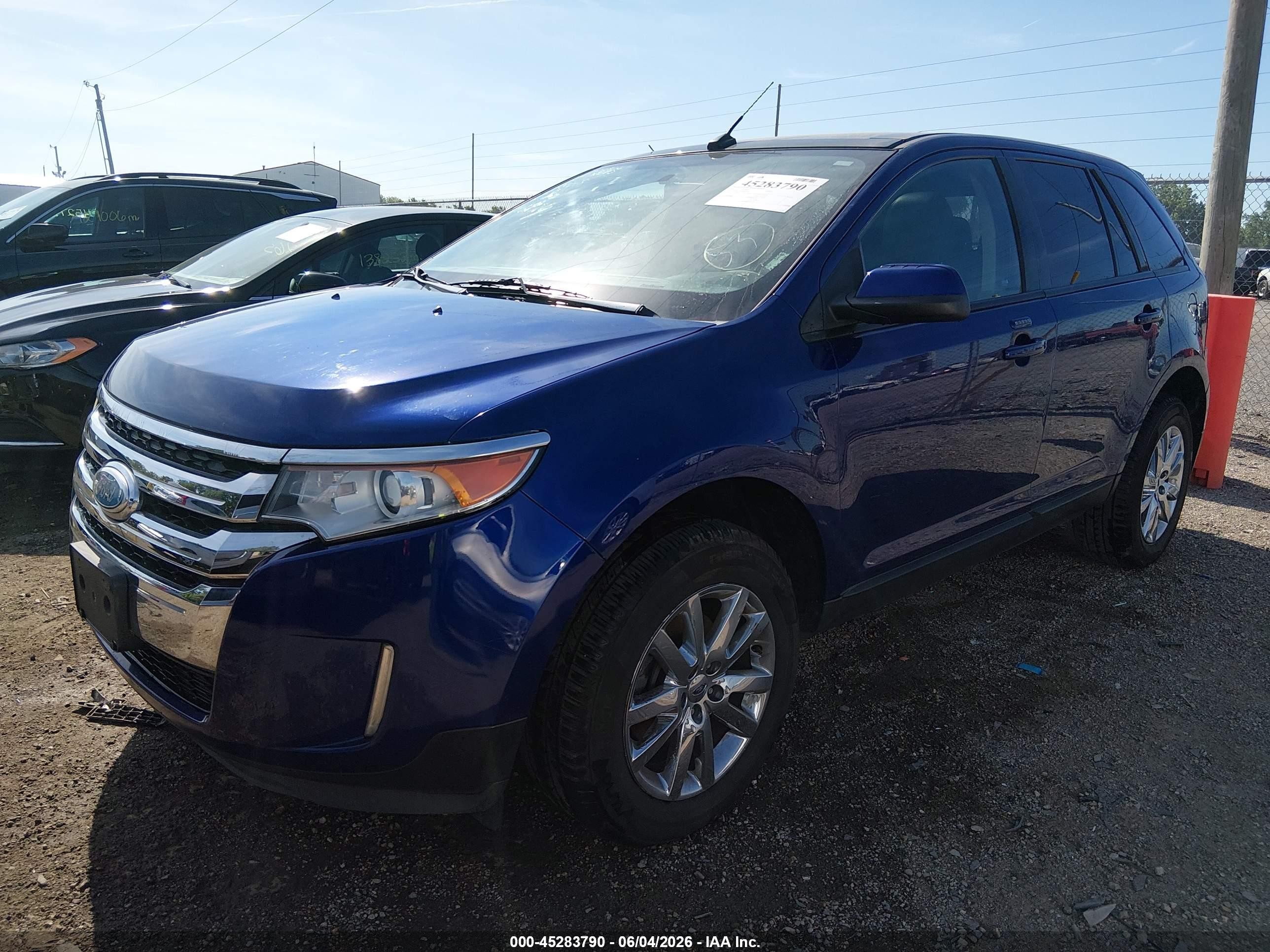 2013 Ford Edge Sel Blue vin: 2FMDK3JC0DBB42824