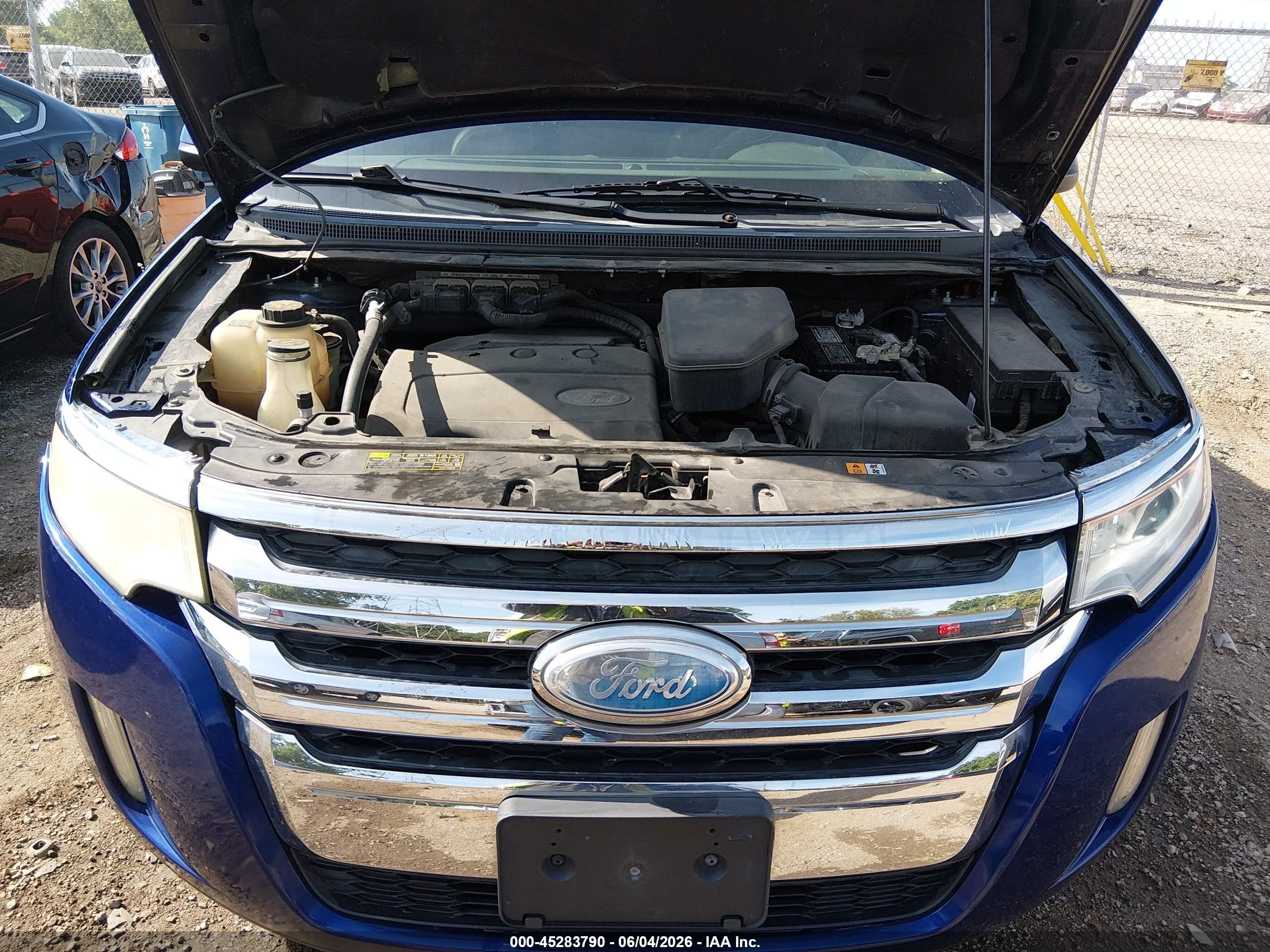 2013 Ford Edge Sel Blue vin: 2FMDK3JC0DBB42824