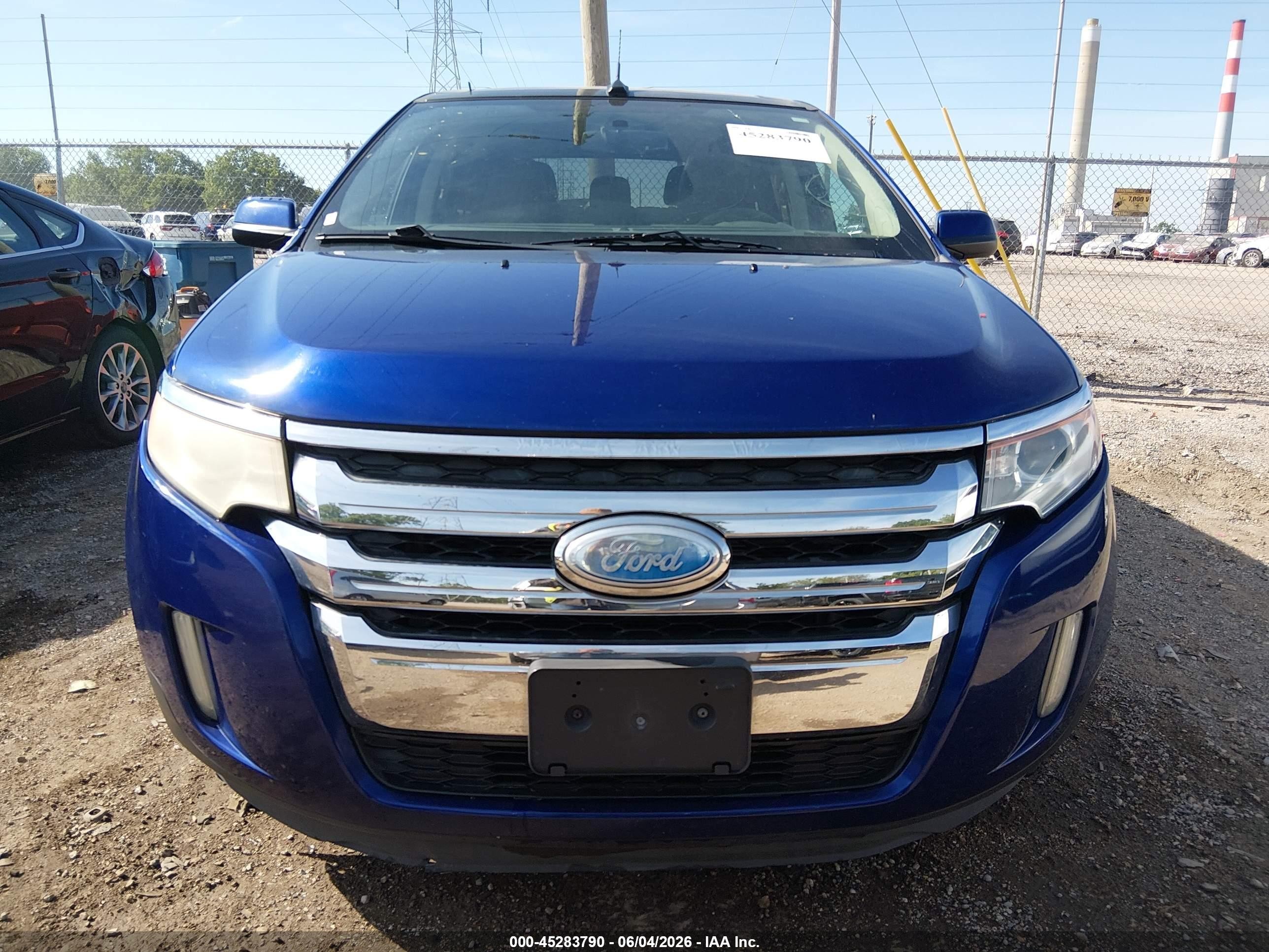 2013 Ford Edge Sel Blue vin: 2FMDK3JC0DBB42824