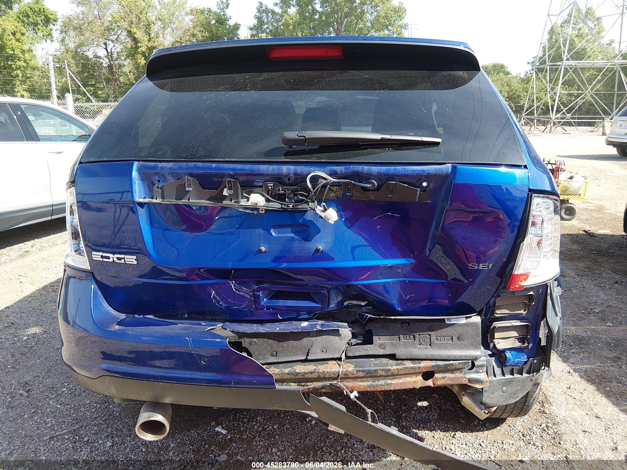 2013 Ford Edge Sel Blue vin: 2FMDK3JC0DBB42824