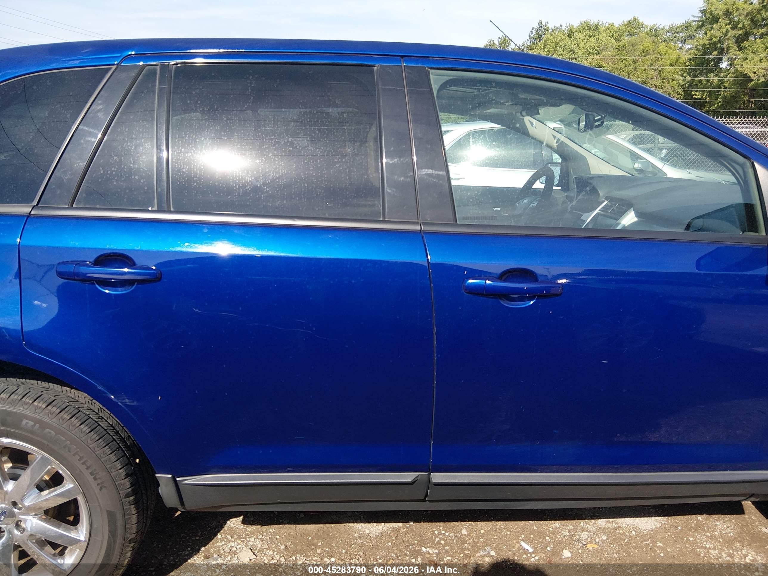 2013 Ford Edge Sel Blue vin: 2FMDK3JC0DBB42824