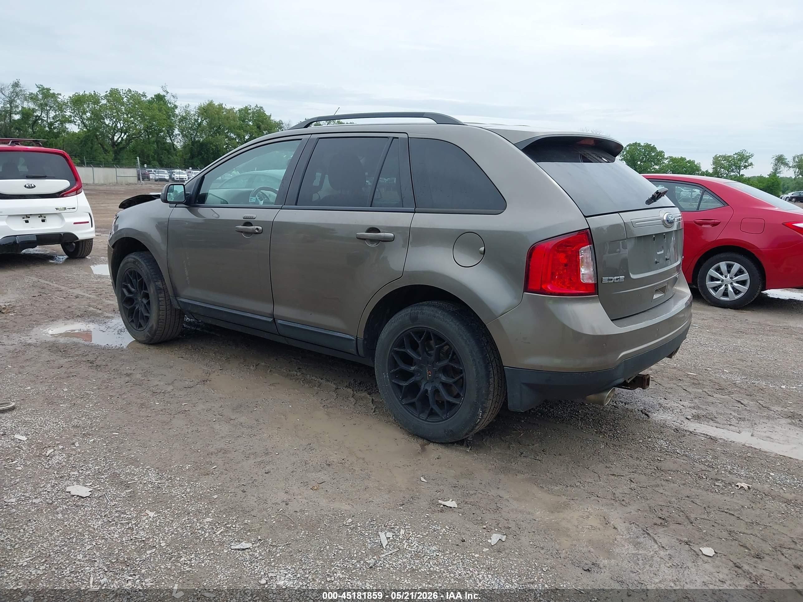 2013 Ford Edge Sel Beige vin: 2FMDK3JC0DBB69327