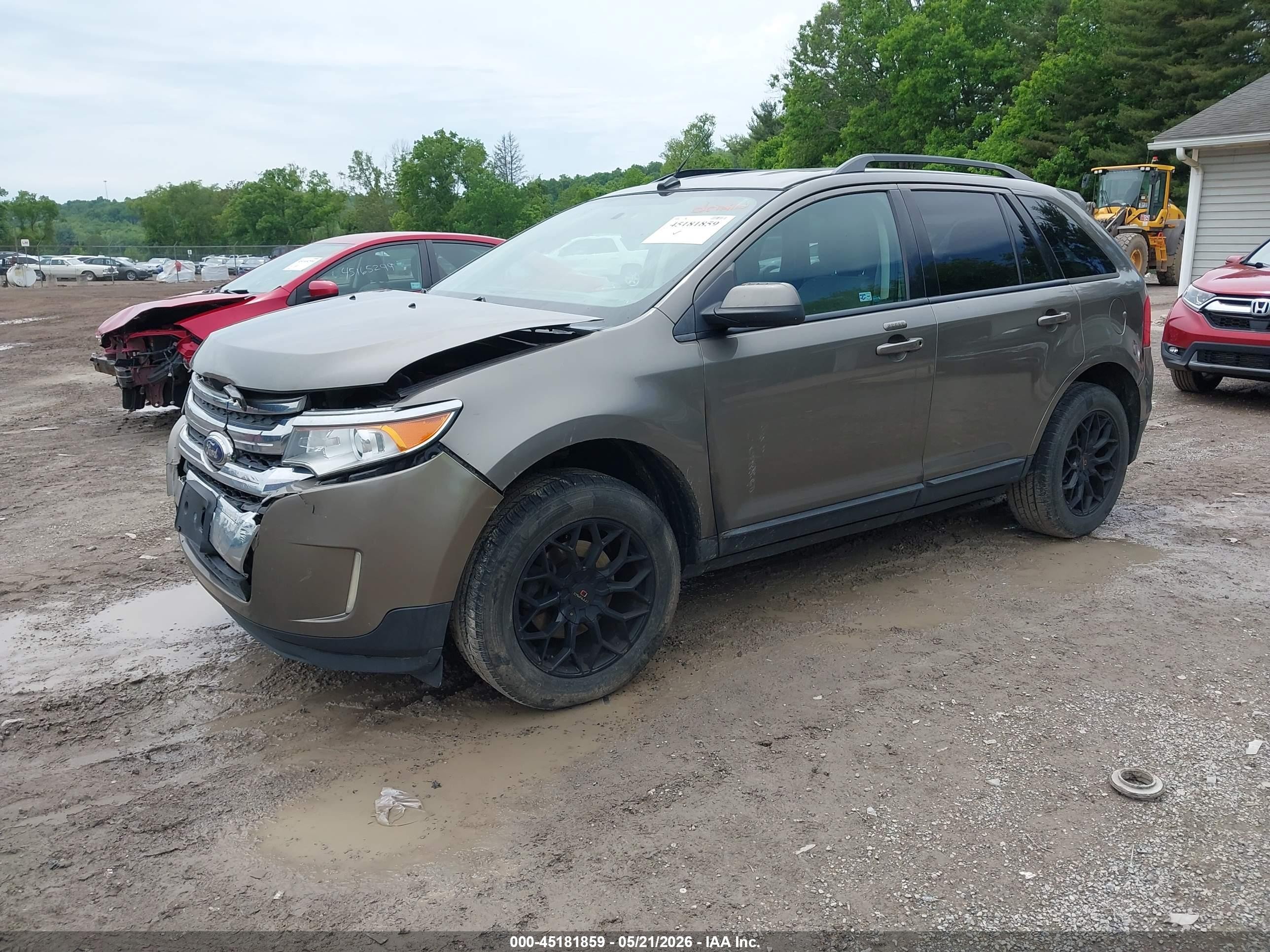 2013 Ford Edge Sel Beige vin: 2FMDK3JC0DBB69327