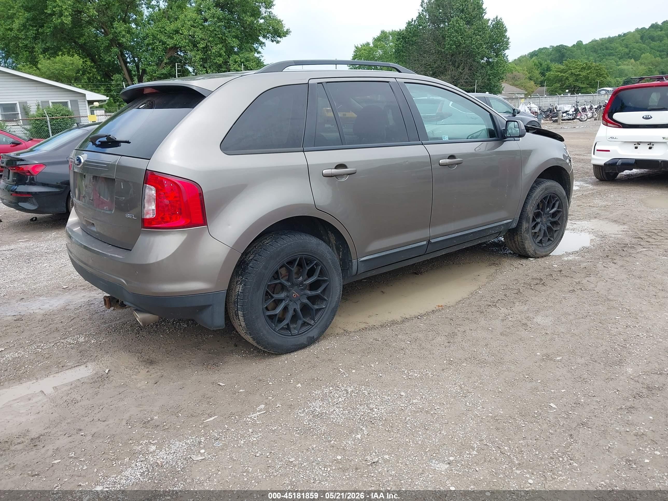 2013 Ford Edge Sel Beige vin: 2FMDK3JC0DBB69327