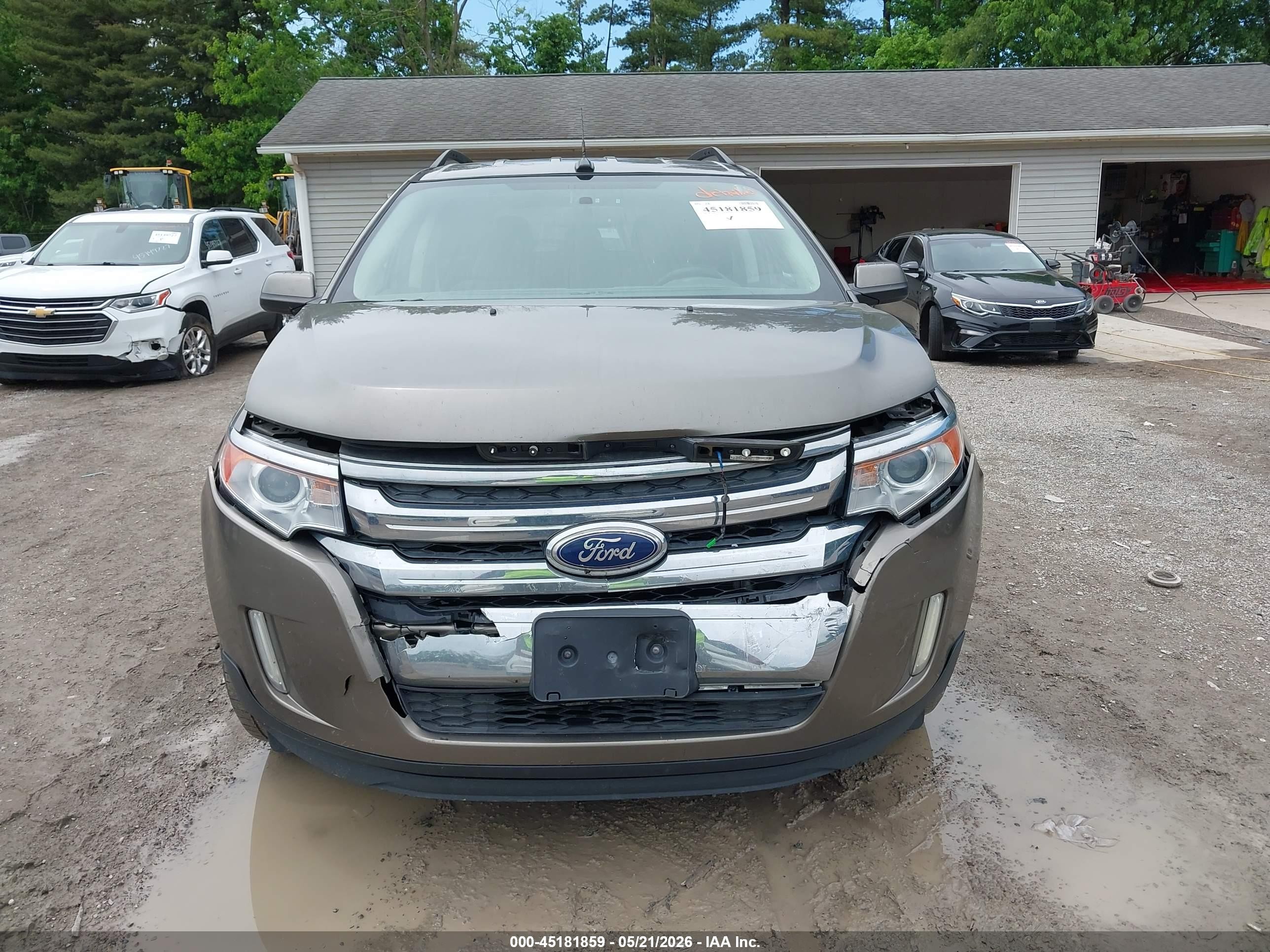 2013 Ford Edge Sel Beige vin: 2FMDK3JC0DBB69327