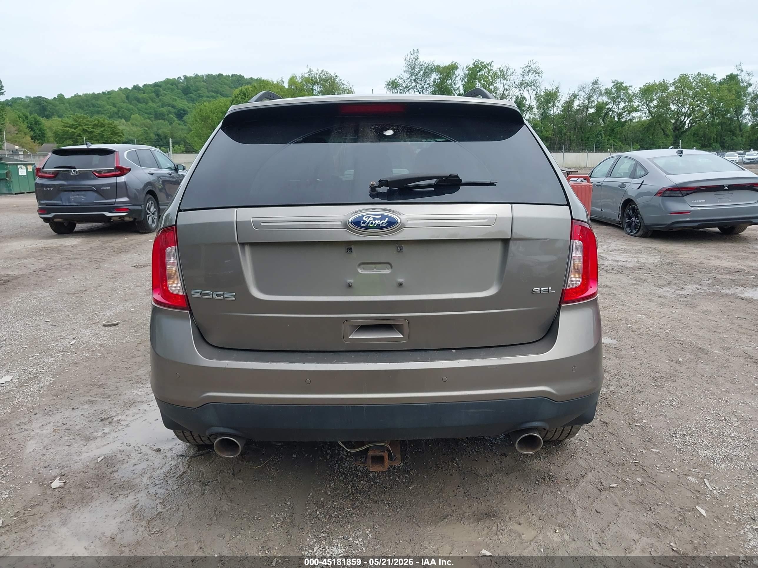 2013 Ford Edge Sel Beige vin: 2FMDK3JC0DBB69327