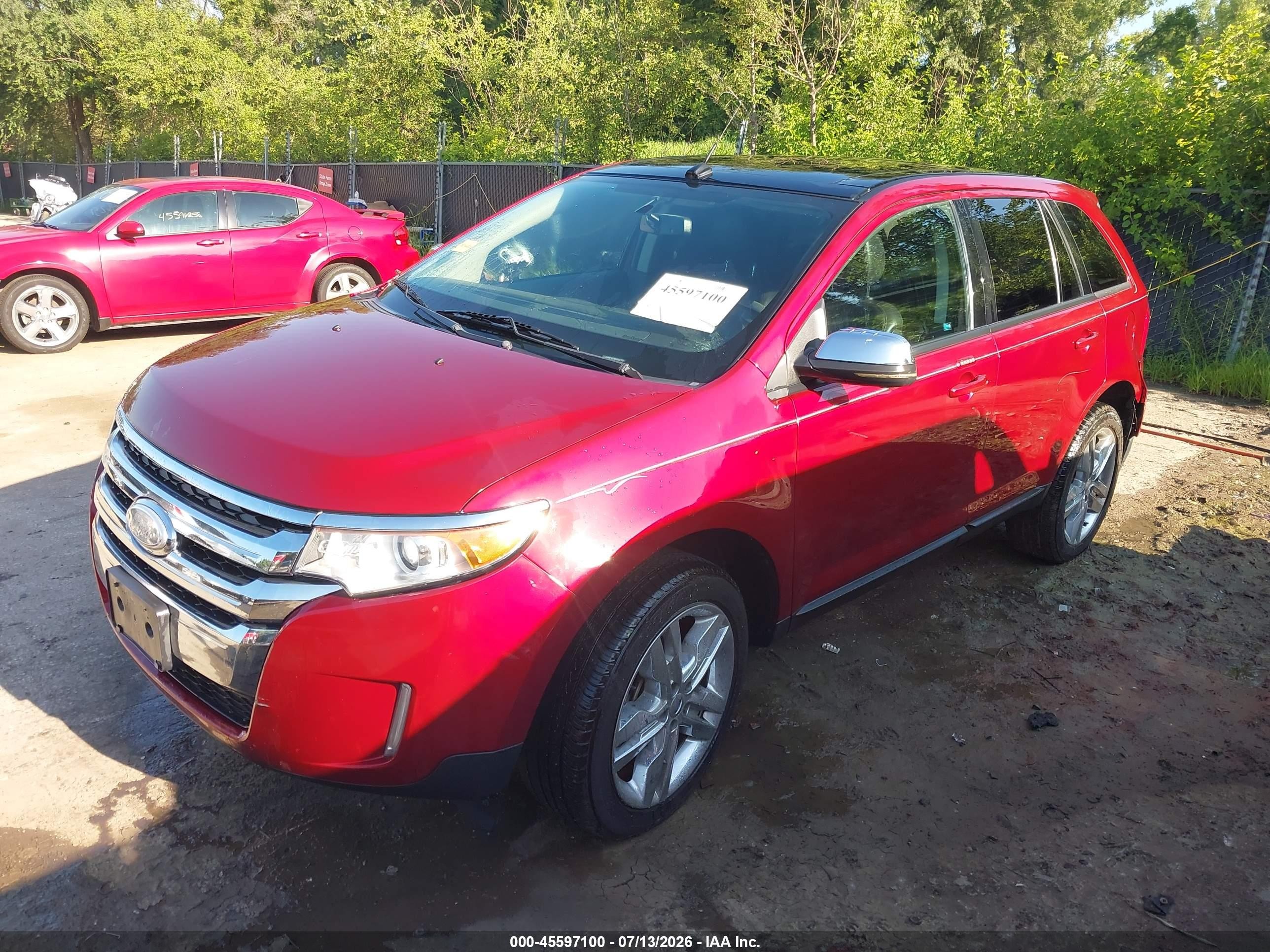2013 Ford Edge Sel Red vin: 2FMDK3JC0DBC02102