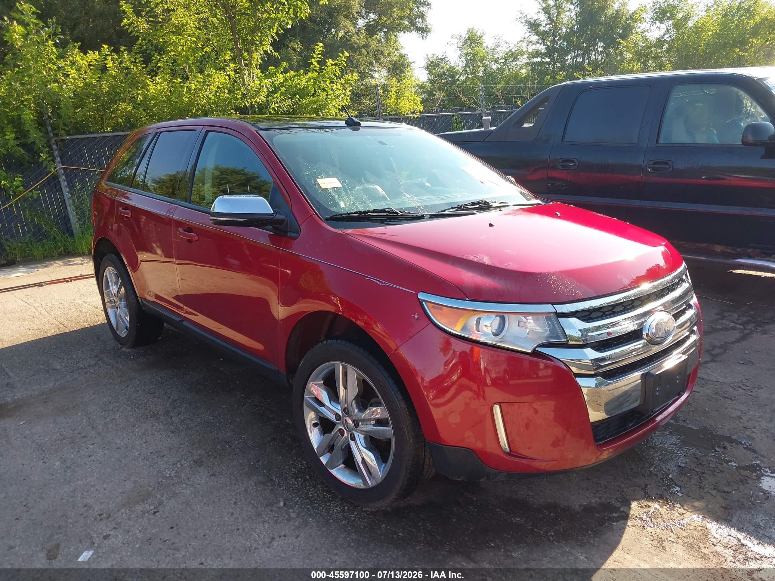 2013 Ford Edge Sel Red vin: 2FMDK3JC0DBC02102