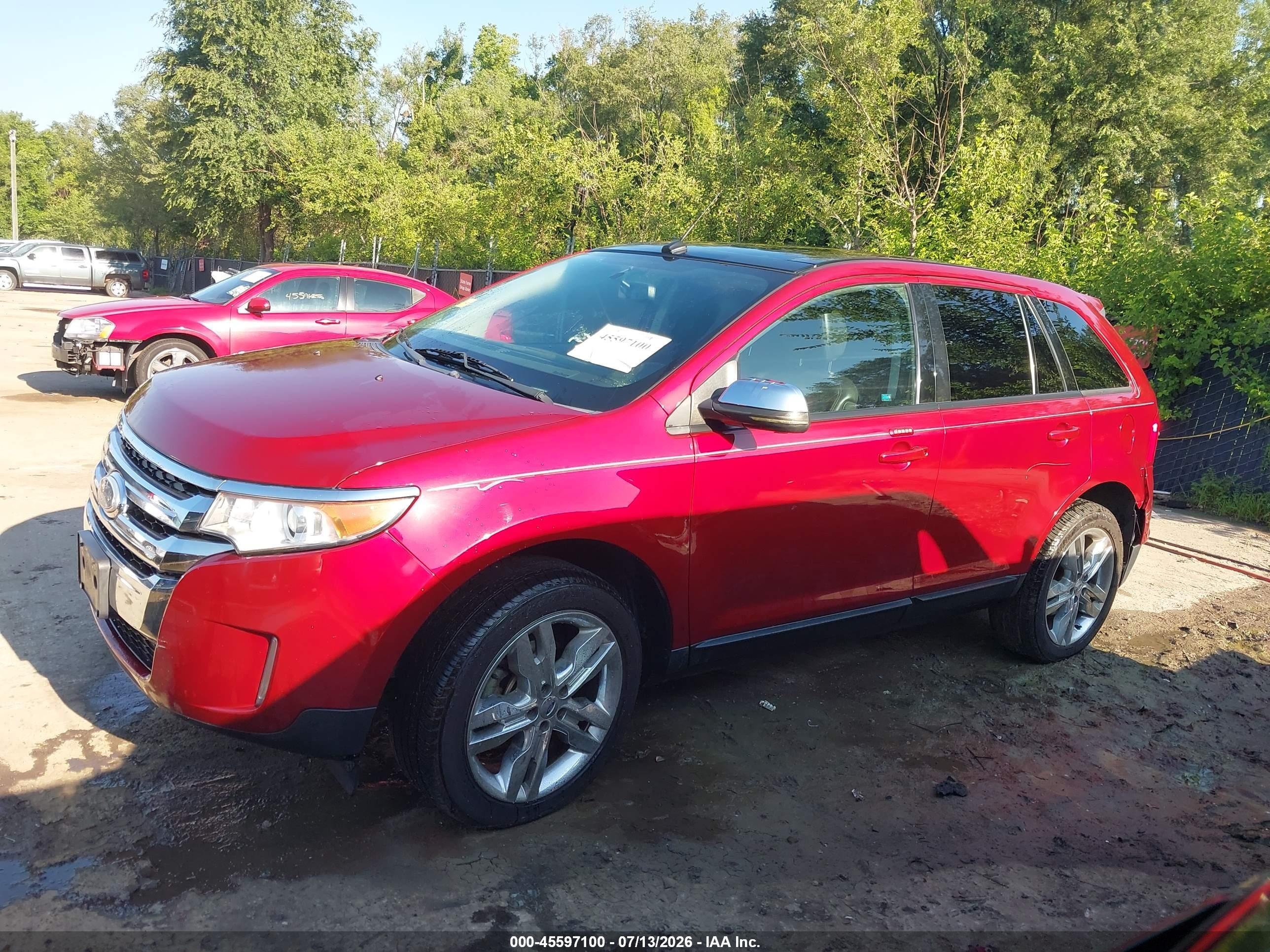 2013 Ford Edge Sel Red vin: 2FMDK3JC0DBC02102