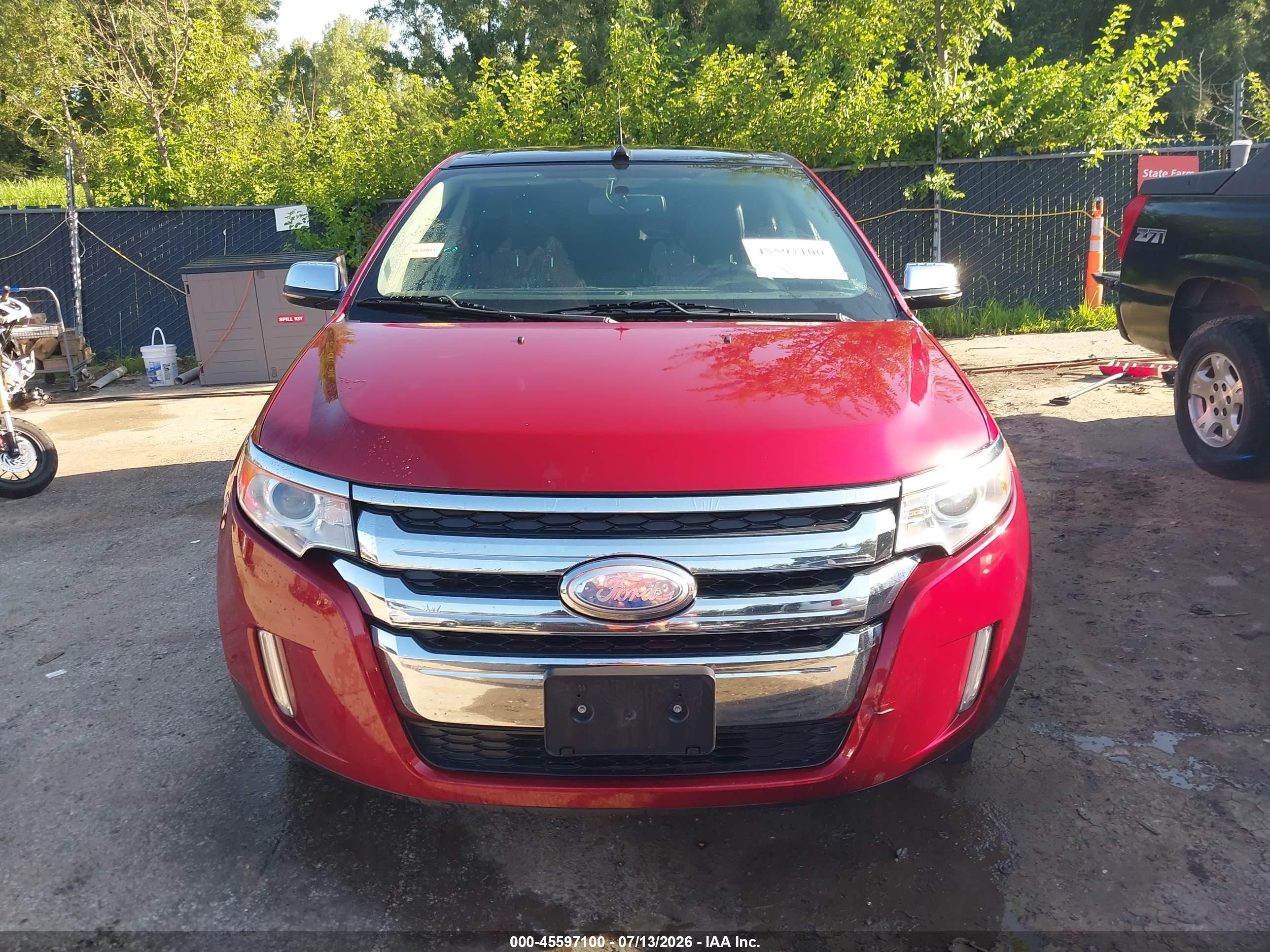 2013 Ford Edge Sel Red vin: 2FMDK3JC0DBC02102