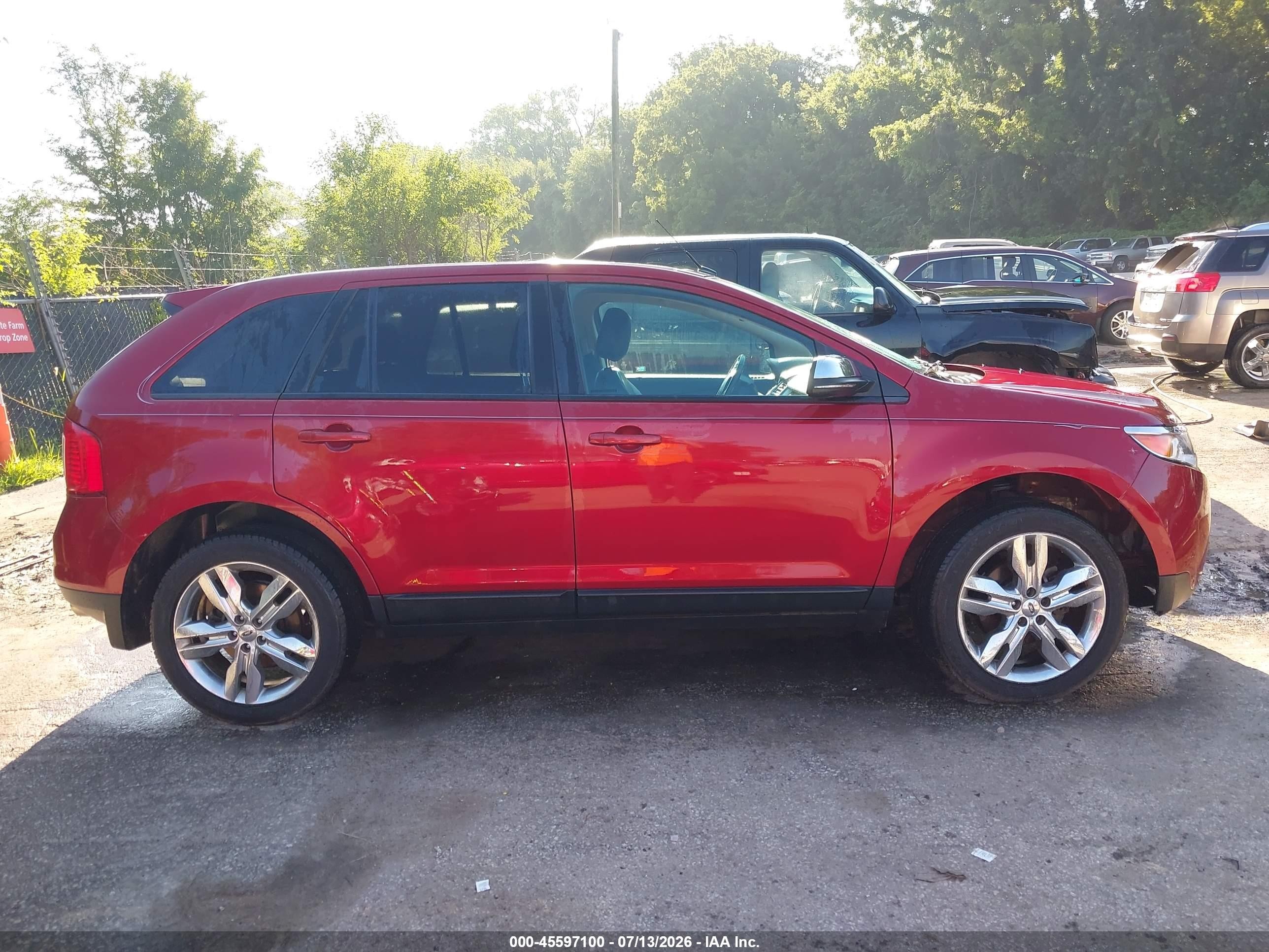 2013 Ford Edge Sel Red vin: 2FMDK3JC0DBC02102
