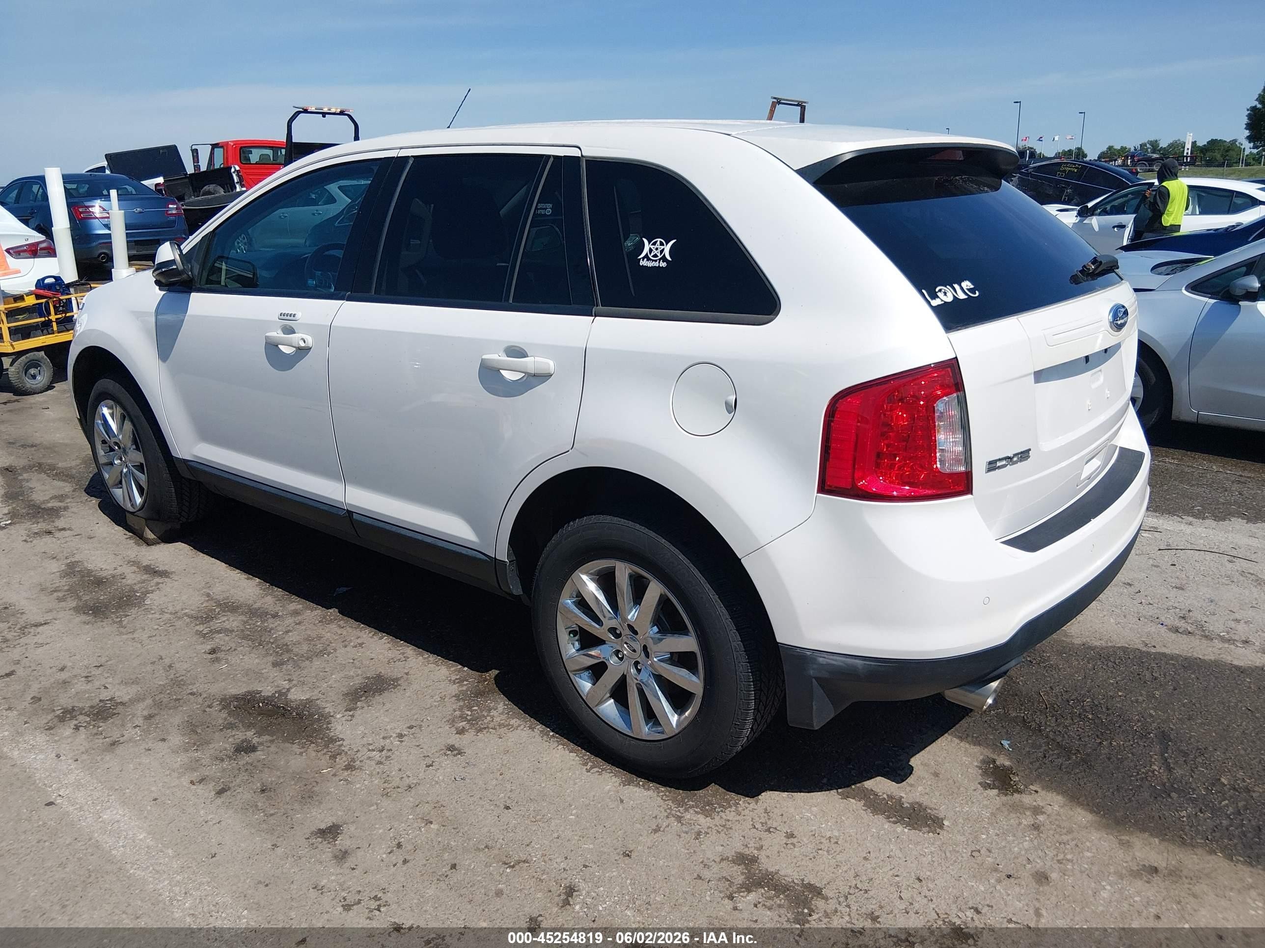 2013 Ford Edge Sel White vin: 2FMDK3JC0DBC53809