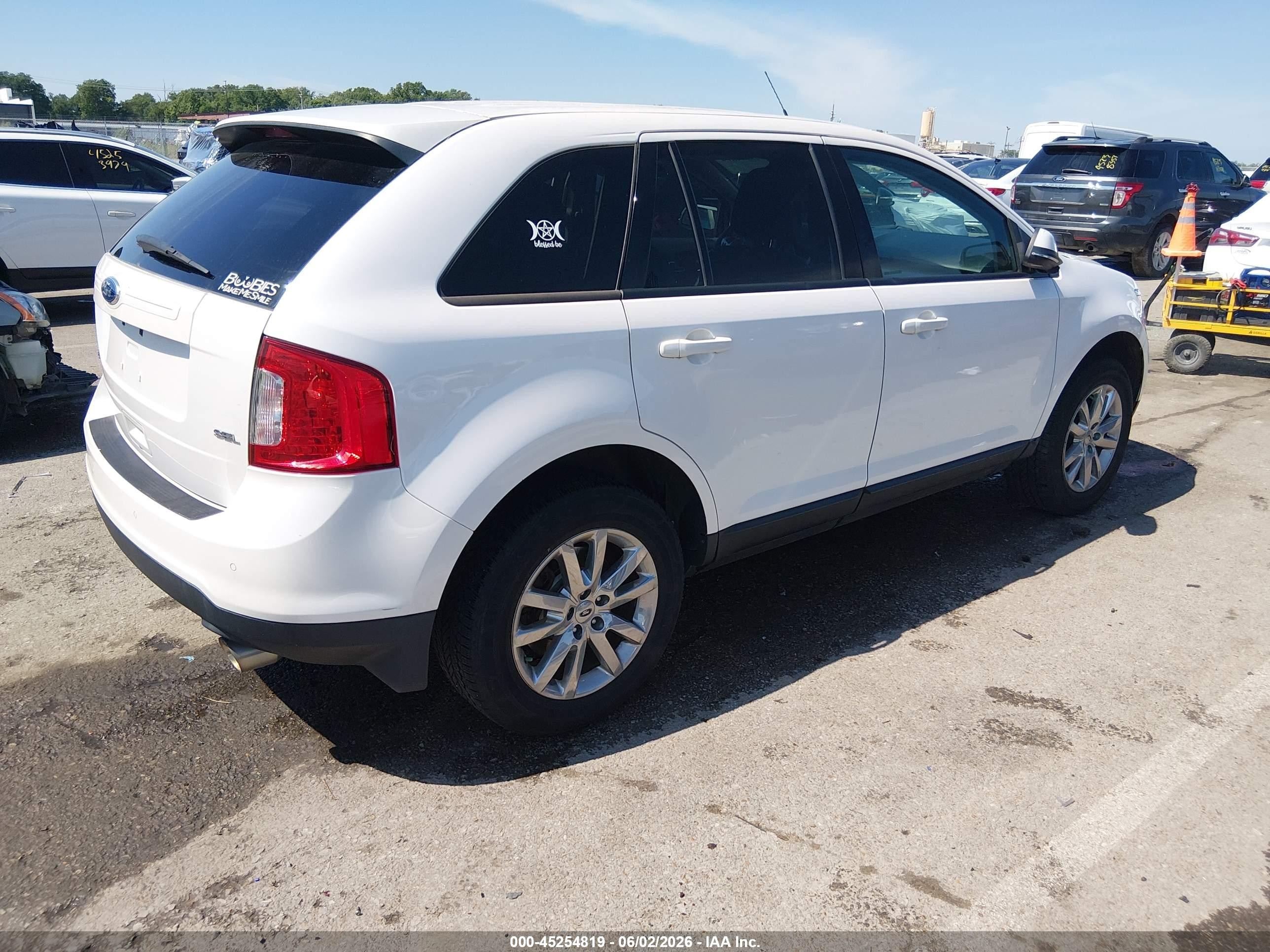 2013 Ford Edge Sel White vin: 2FMDK3JC0DBC53809