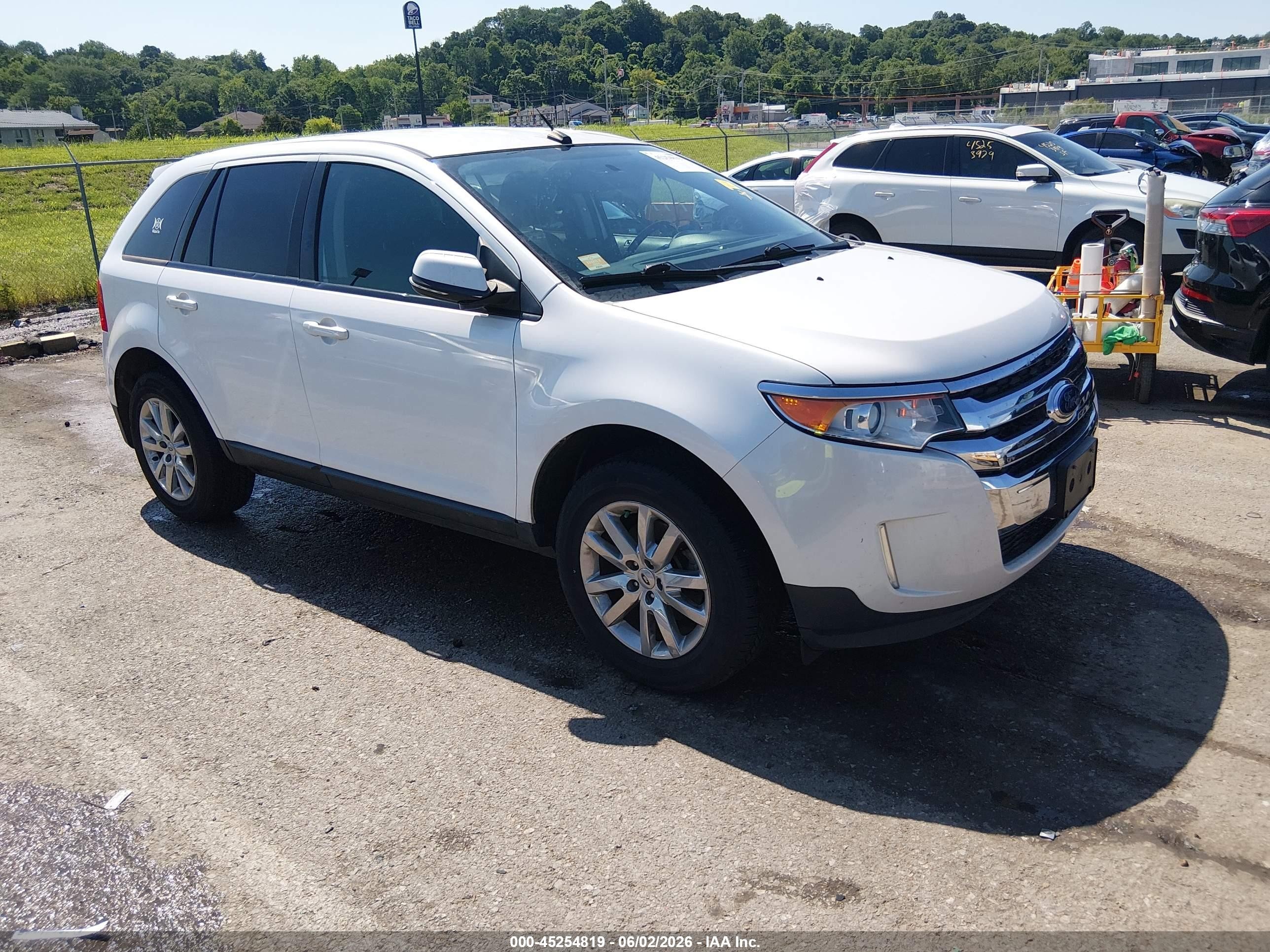 2013 Ford Edge Sel White vin: 2FMDK3JC0DBC53809