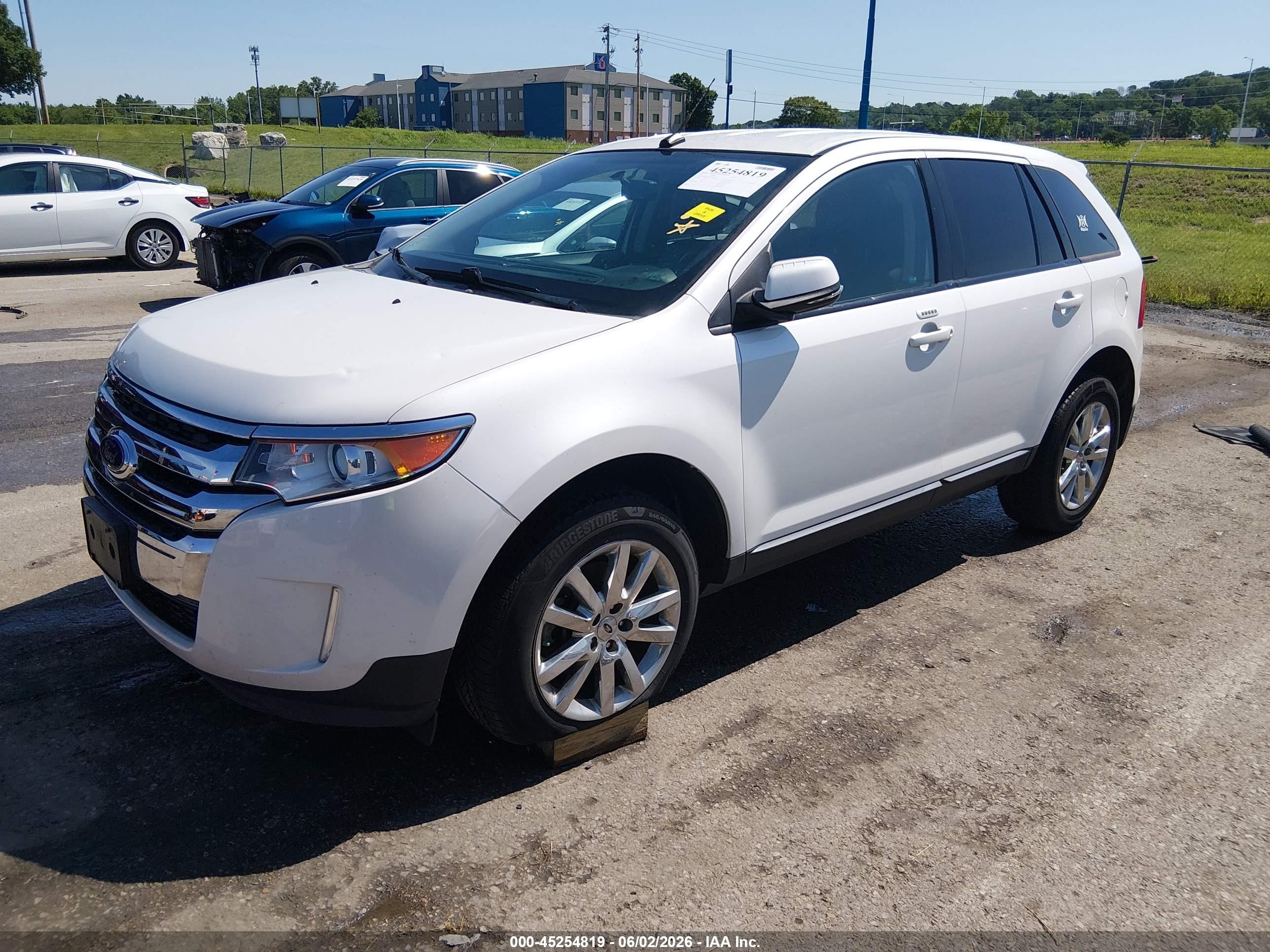 2013 Ford Edge Sel White vin: 2FMDK3JC0DBC53809