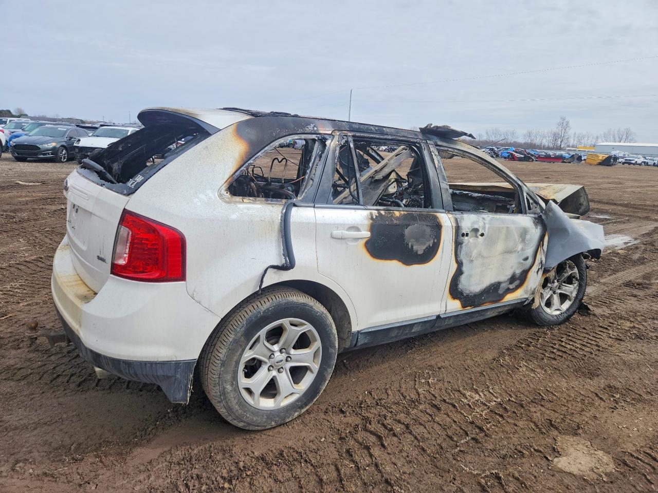 2013 Ford Edge Sel White vin: 2FMDK3JC0DBE12182