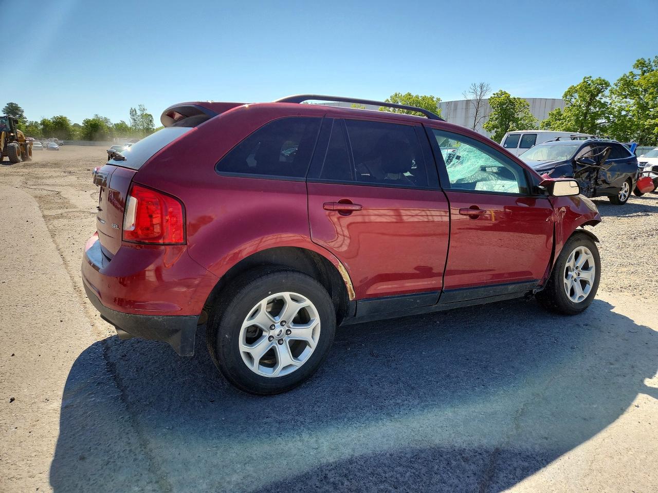 2014 Ford Edge Sel Red vin: 2FMDK3JC0EBA05433