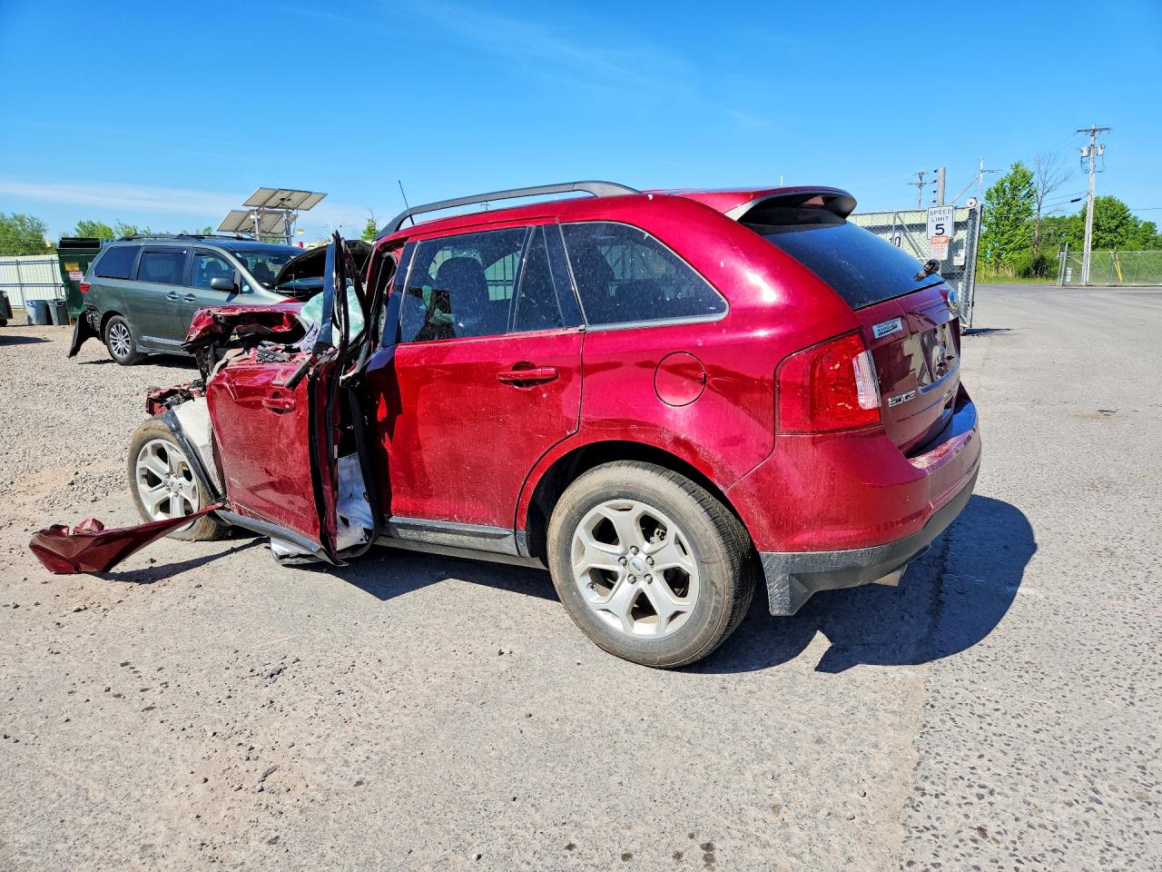 2014 Ford Edge Sel Red vin: 2FMDK3JC0EBA05433