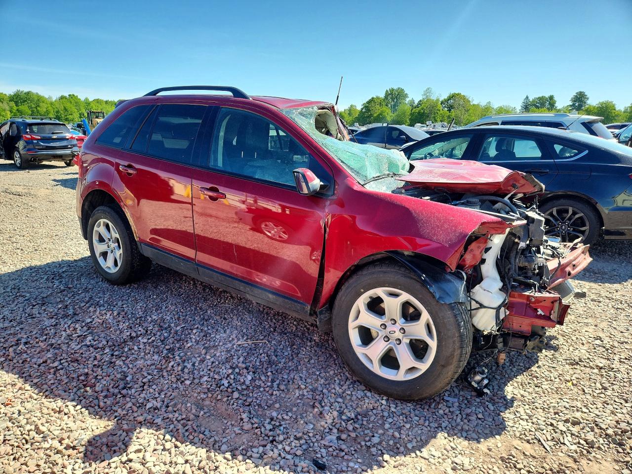 2014 Ford Edge Sel Red vin: 2FMDK3JC0EBA05433